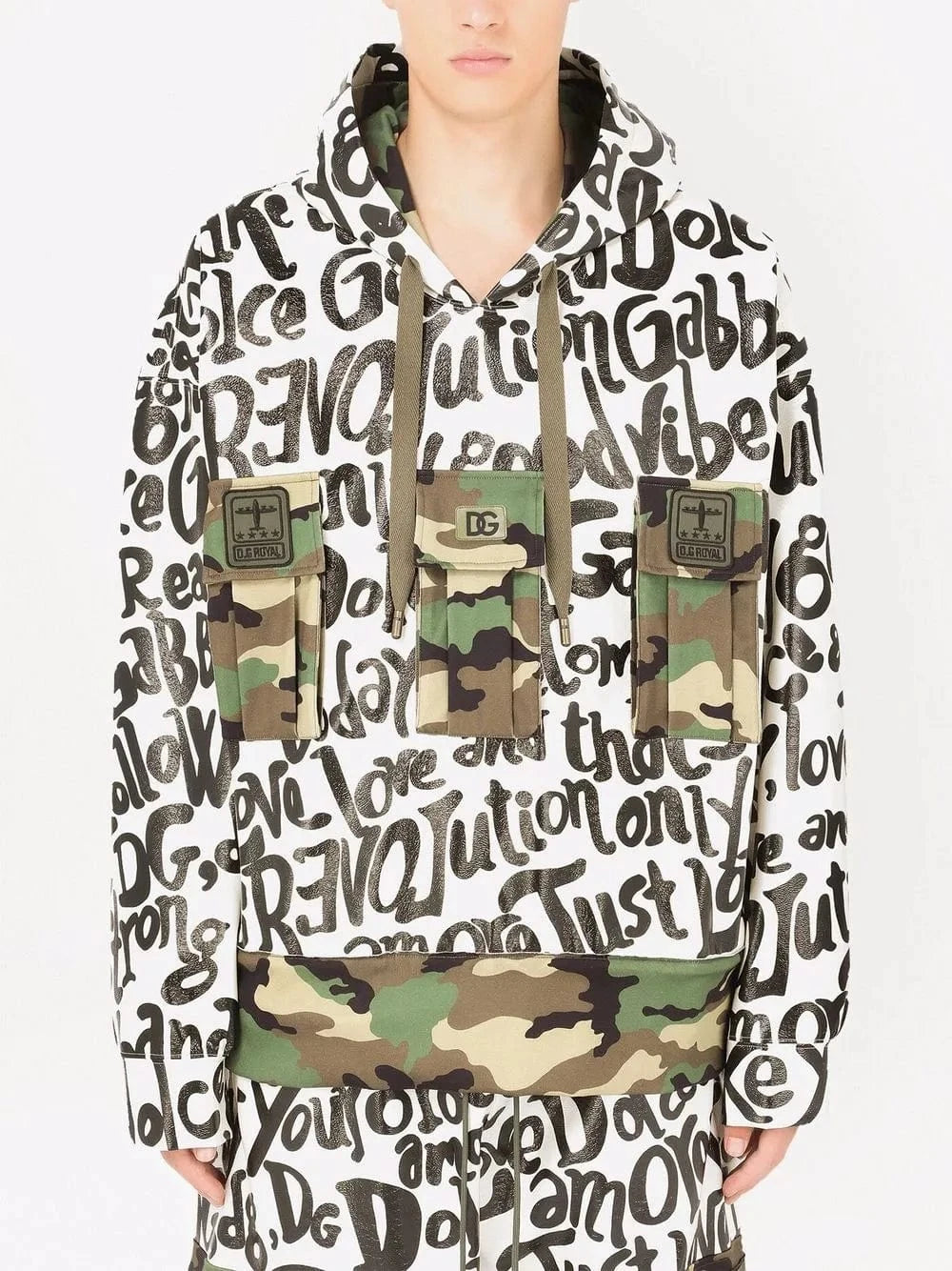 Dolce & Gabbana Multi-Pocket Printed Hoodie