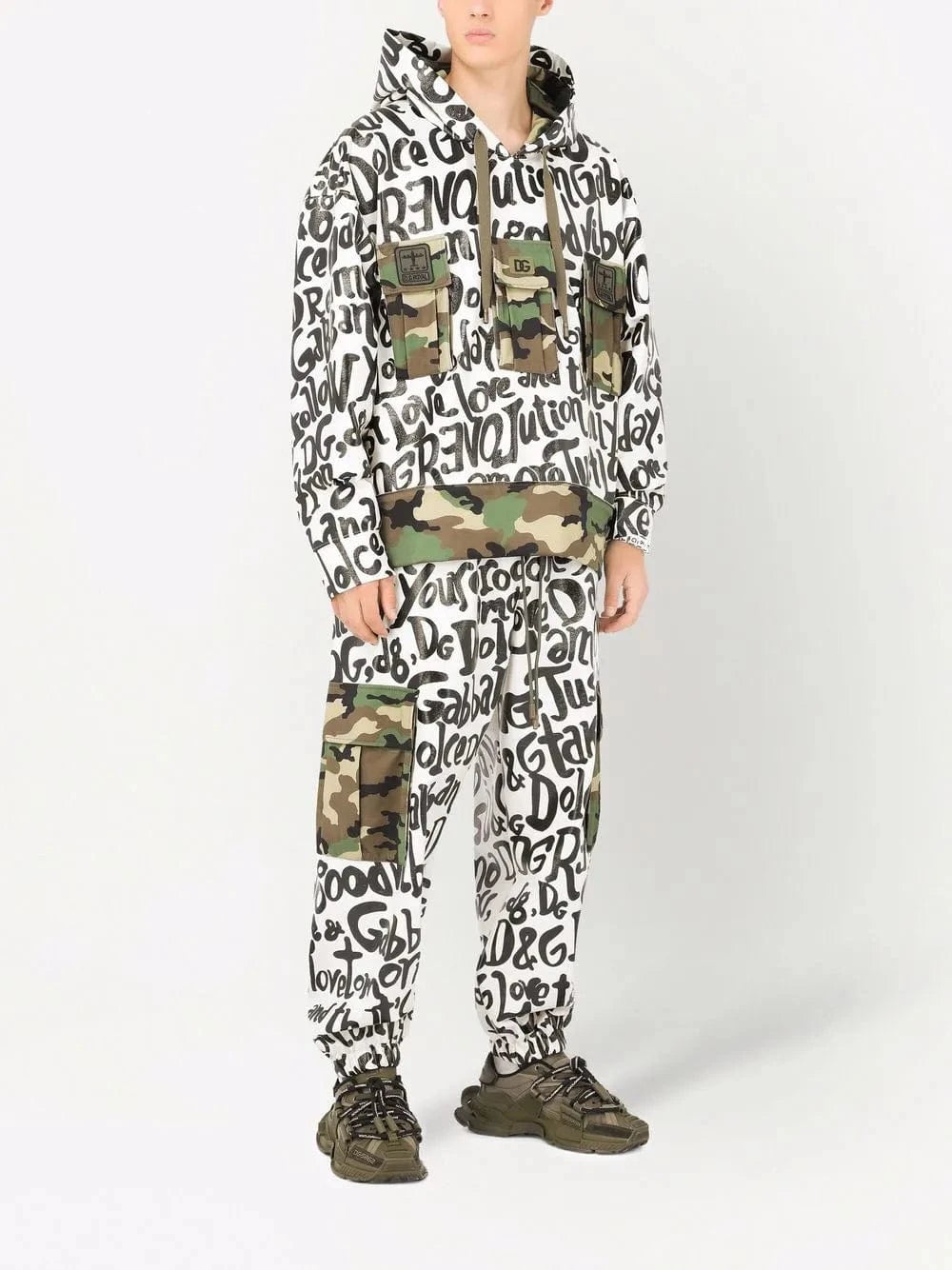 Dolce & Gabbana Multi-Pocket Printed Hoodie