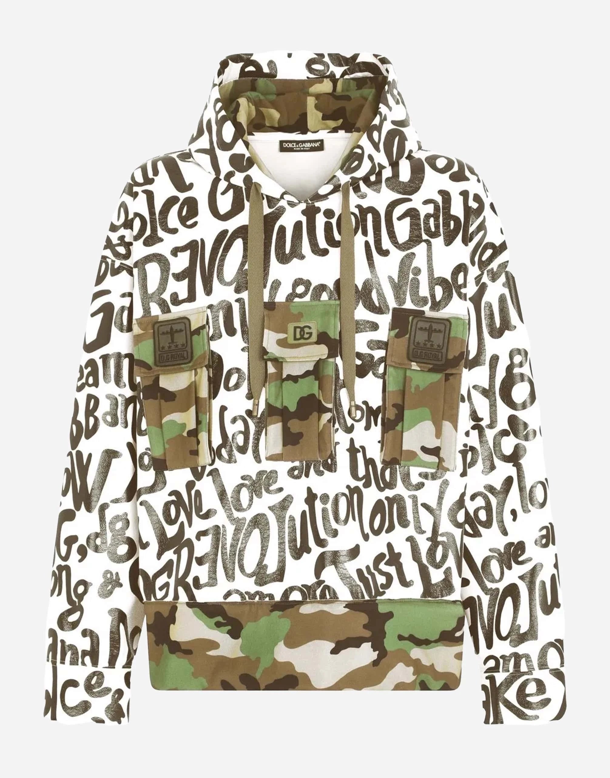 Dolce & Gabbana Multi-Pocket Printed Hoodie