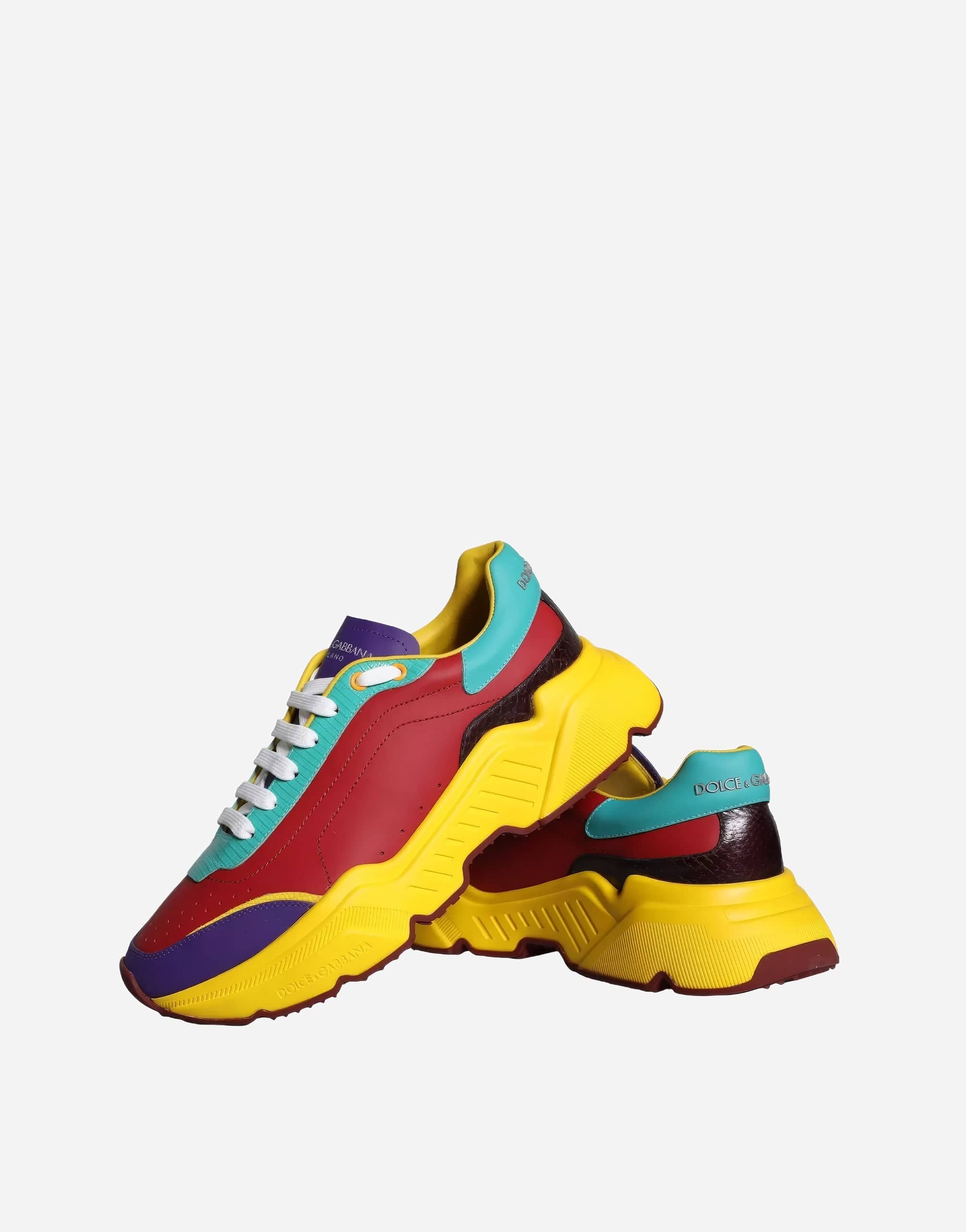 Dolce & Gabbana Multicolor Daymaster Sneakers In Leather