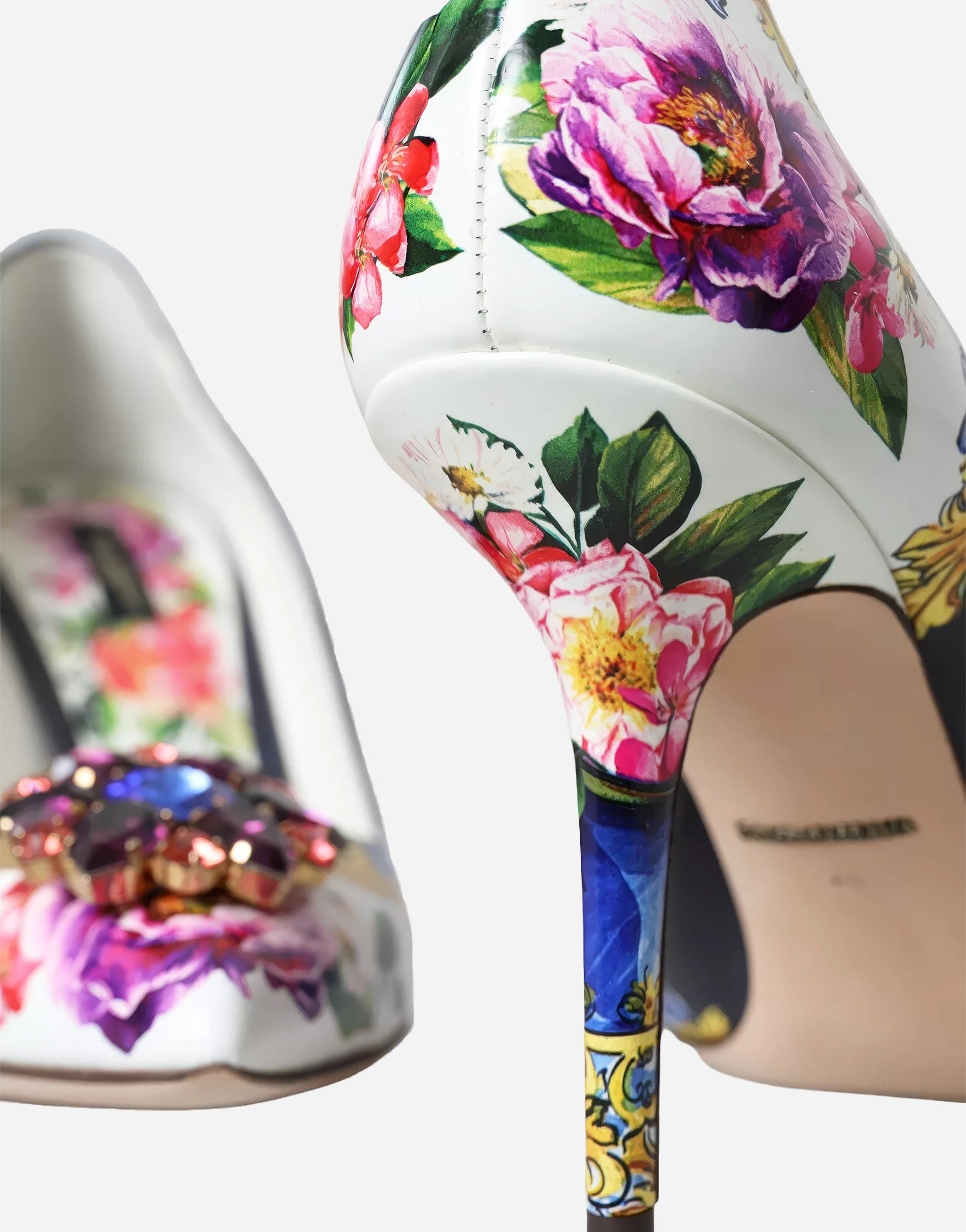 Dolce & Gabbana Multicolor Floral Print Pumps