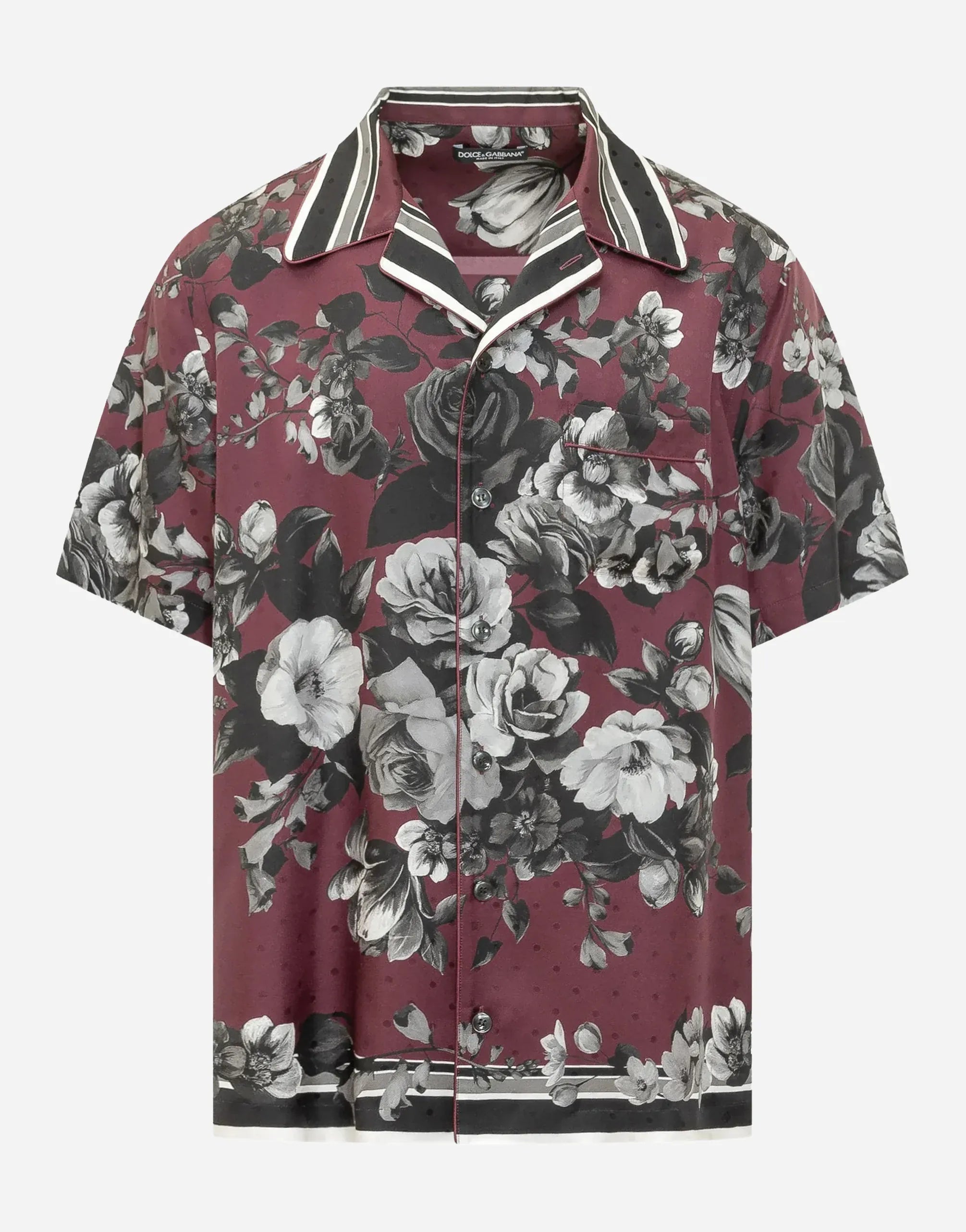 Dolce & Gabbana マルチカラー フローラルプリント シルクシャツ