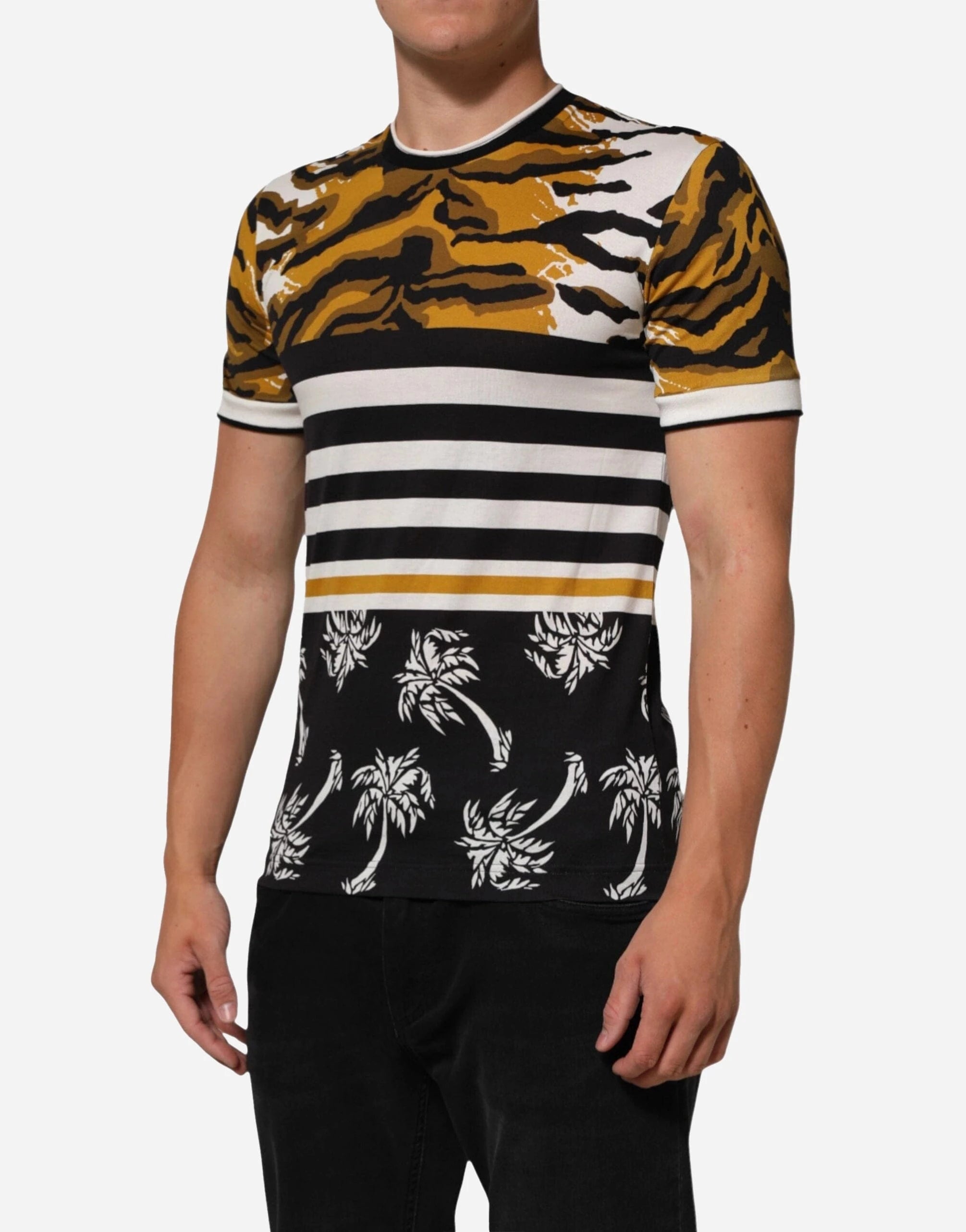 Dolce & Gabbana Multicolor Graphic-Print Cotton T-Shirt