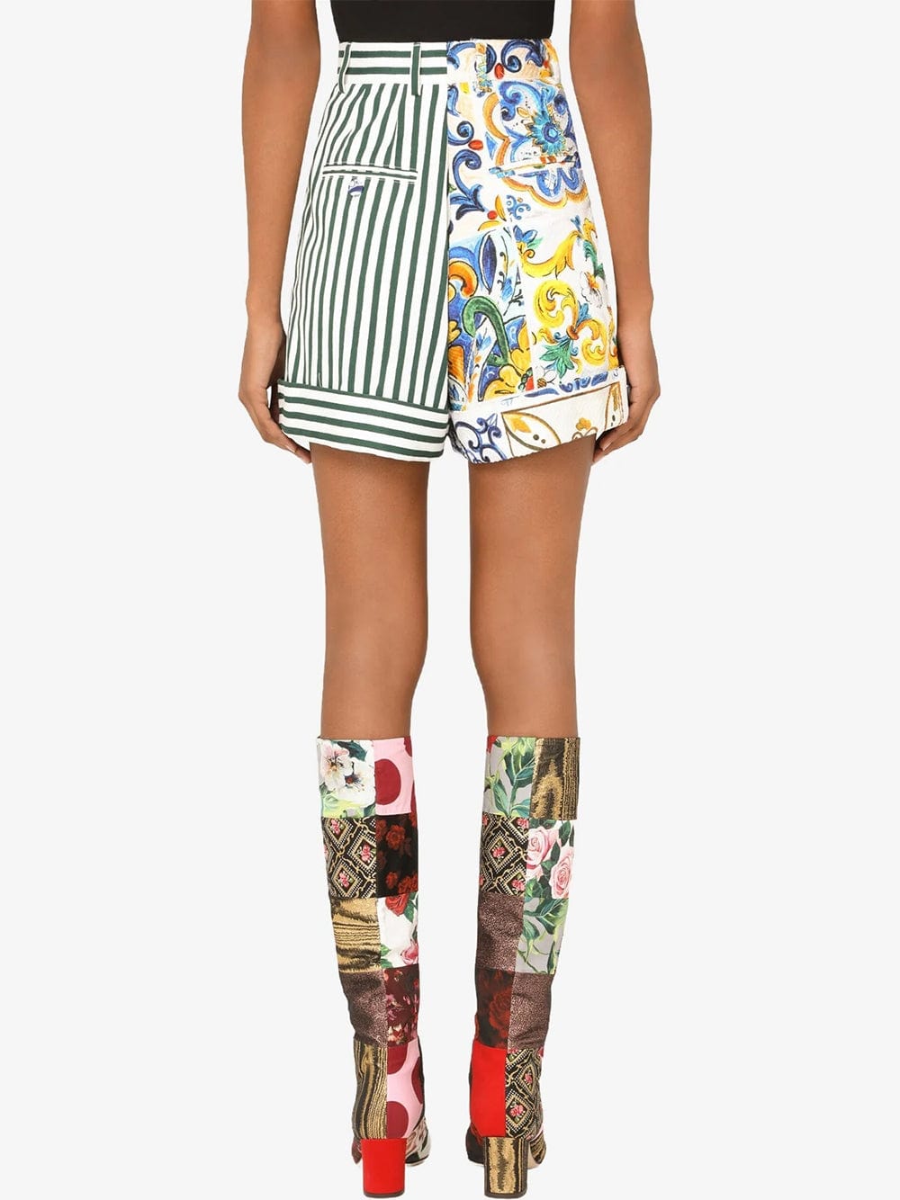 Dolce & Gabbana Multicolor Majolica-Print Shorts