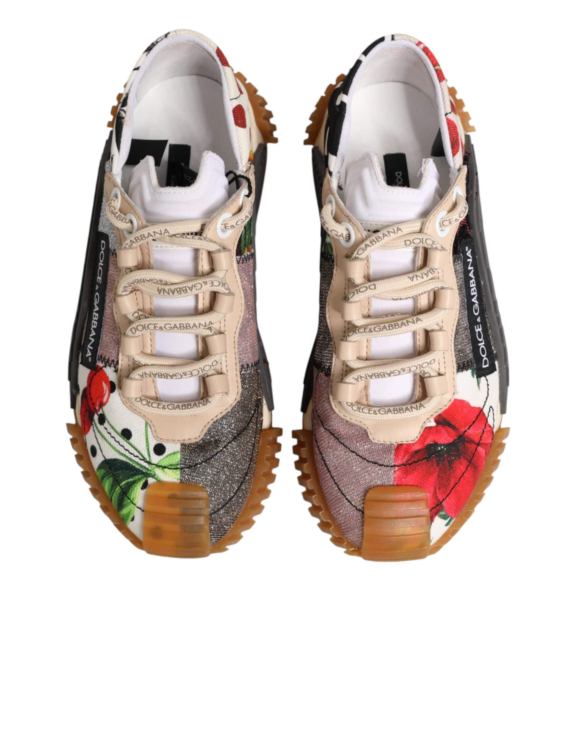 Dolce & Gabbana Multicolor Mixed-Material Logo NS1 Sneakers