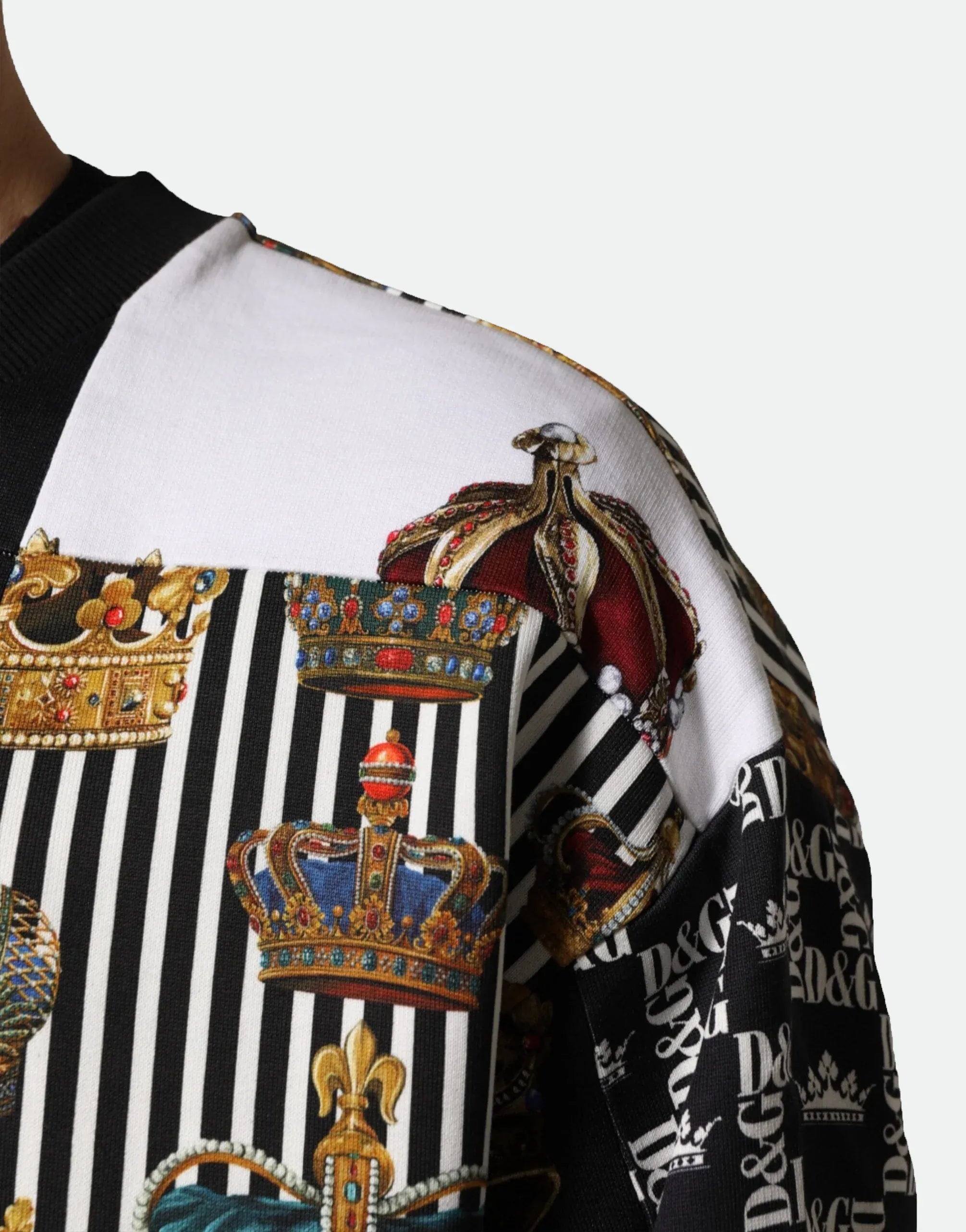 Dolce & Gabbana クラウン柄 ポロシャツ Dolce & Gabbana Crown print cotton polo shirt|G8HU6TFS76YHNY47