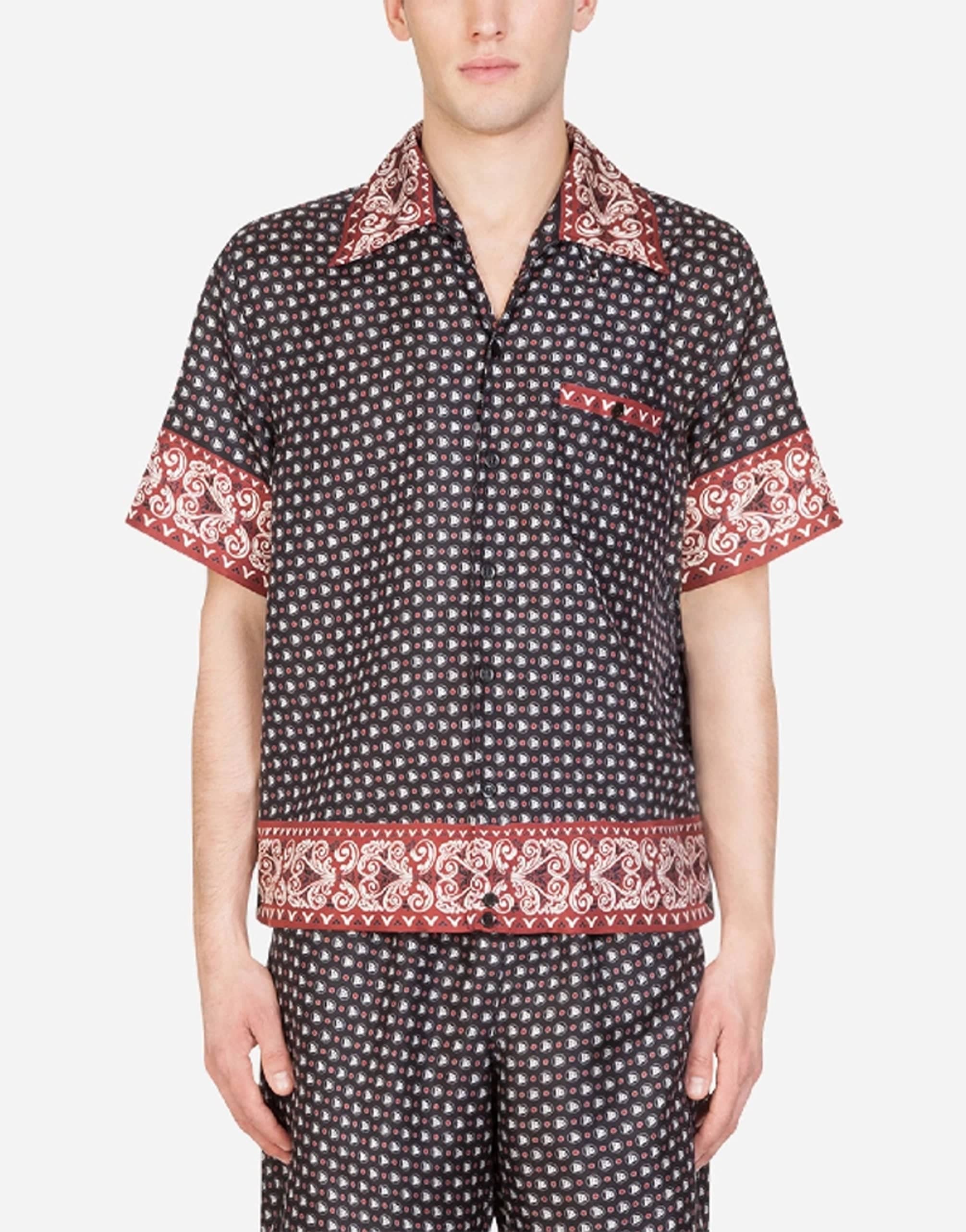 Dolce & Gabbana Multicolor Patterned Silk Casual Shirt