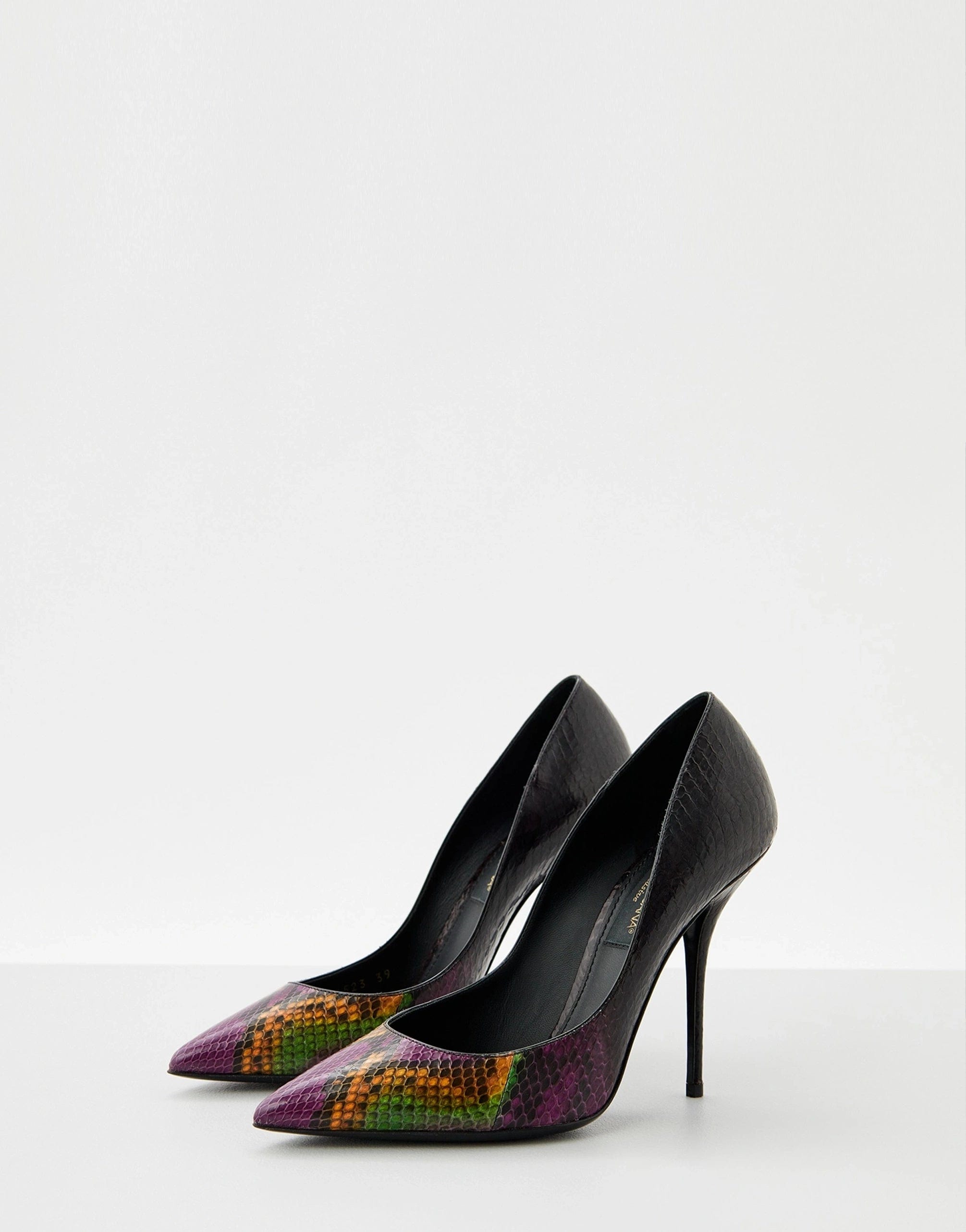 Dolce & Gabbana Multicolor Pumps With Python Leather