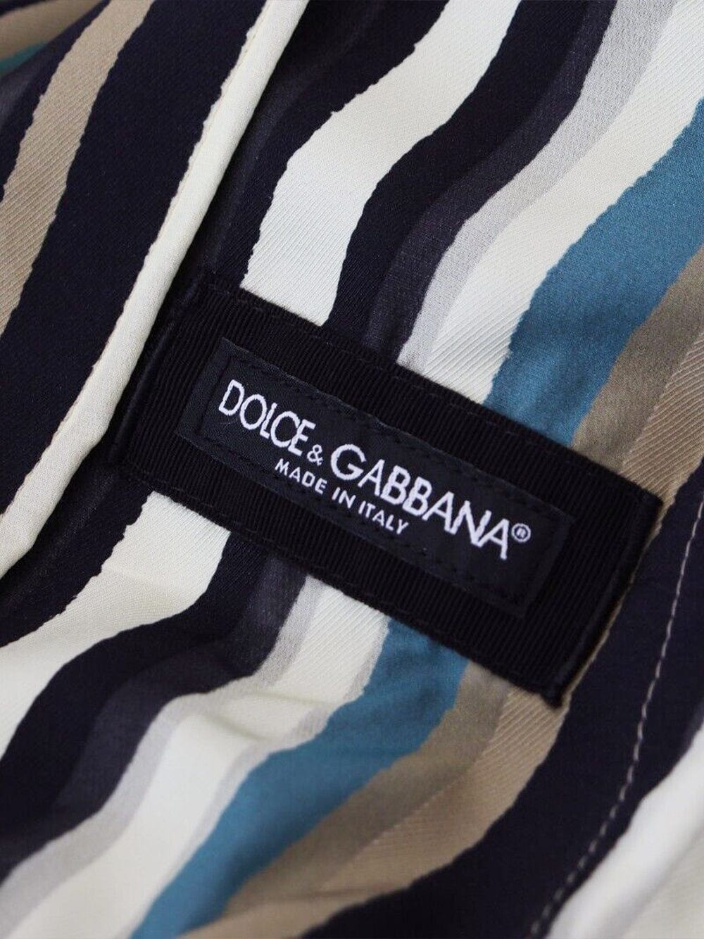 Dolce & Gabbana Multicolor Striped Bomber Jacket