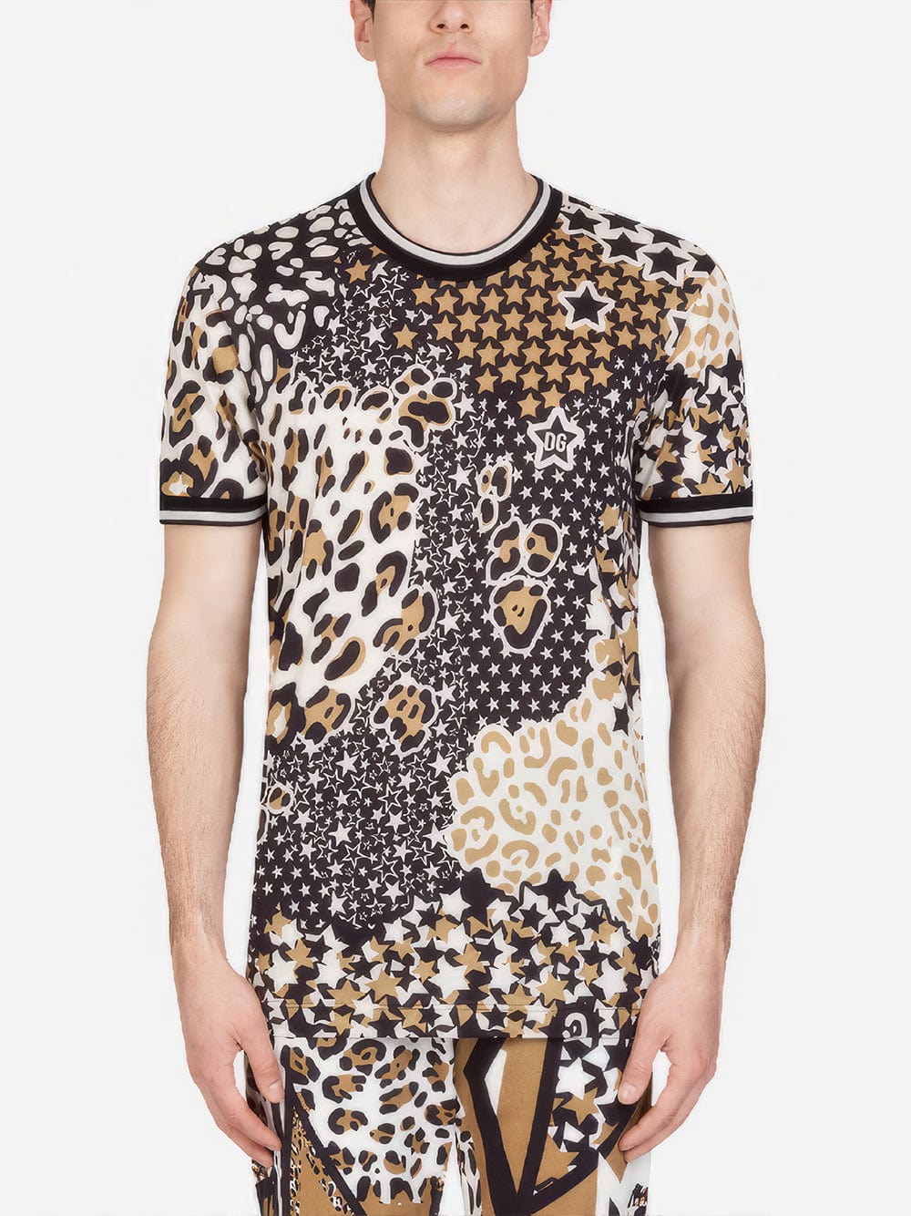 Dolce & Gabbana Multicolored Camouflage Print T-shirt