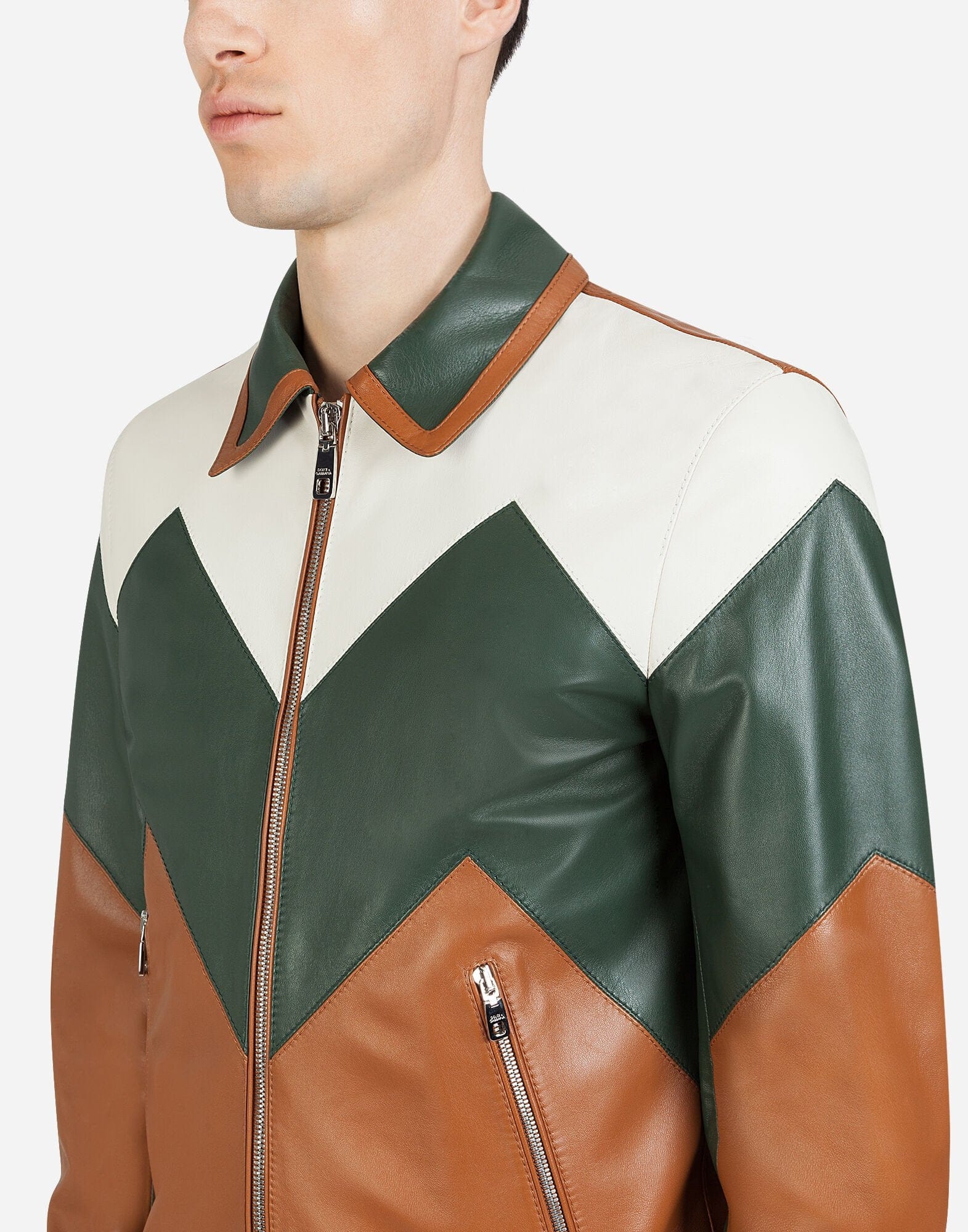 Dolce & Gabbana Multicolored Leather Jacket