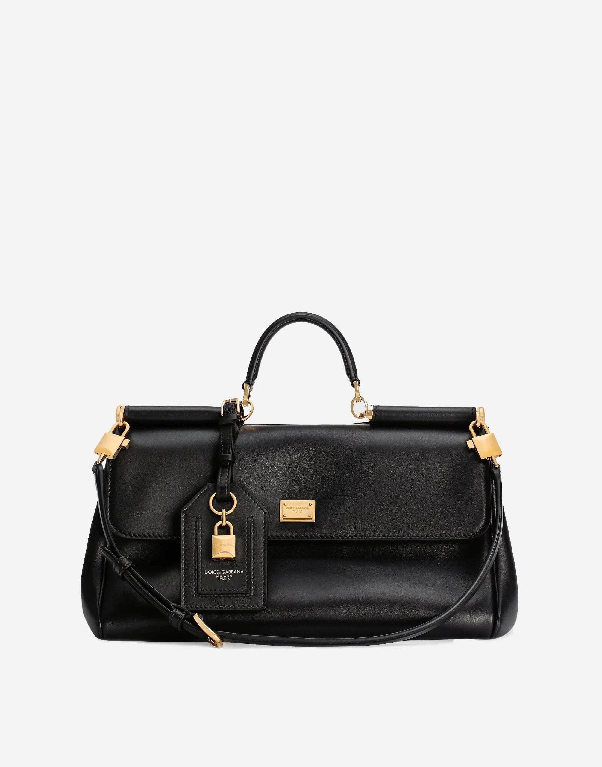Dolce & Gabbana My Sicily Plongé Leather Handbag