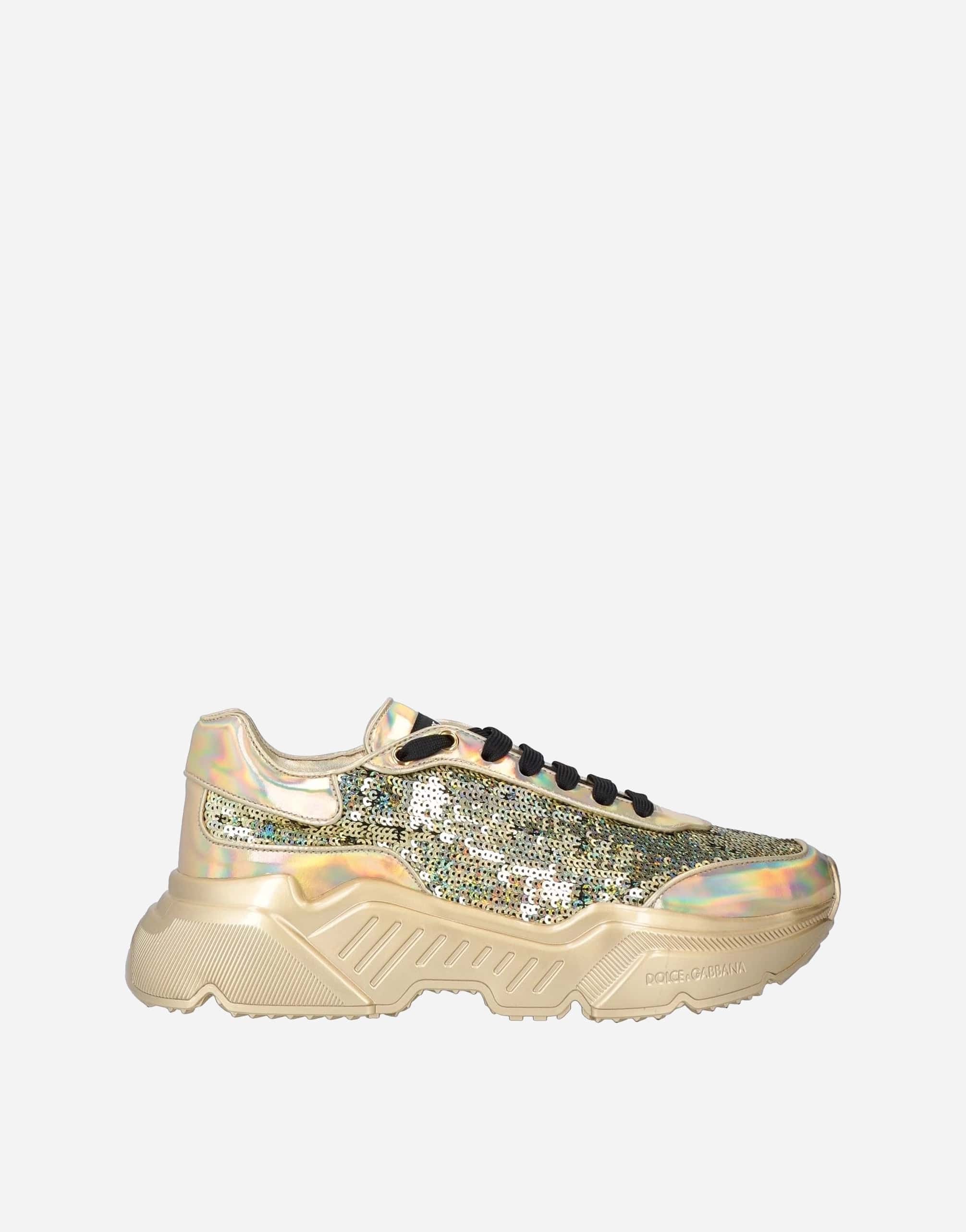 Dolce & Gabbana Nappa Daymaster Sneakers With Sequins