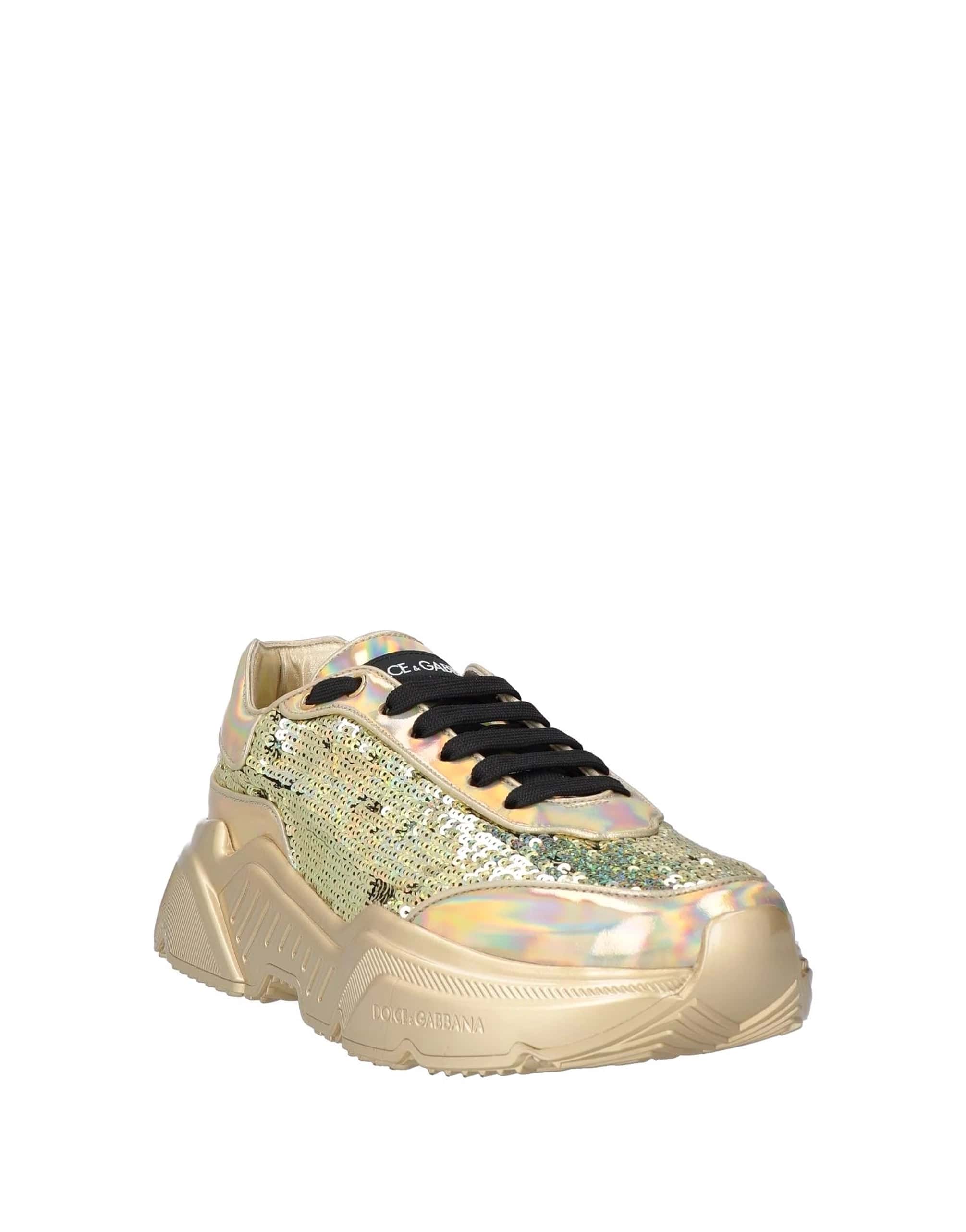 Dolce & Gabbana Nappa Daymaster Sneakers With Sequins