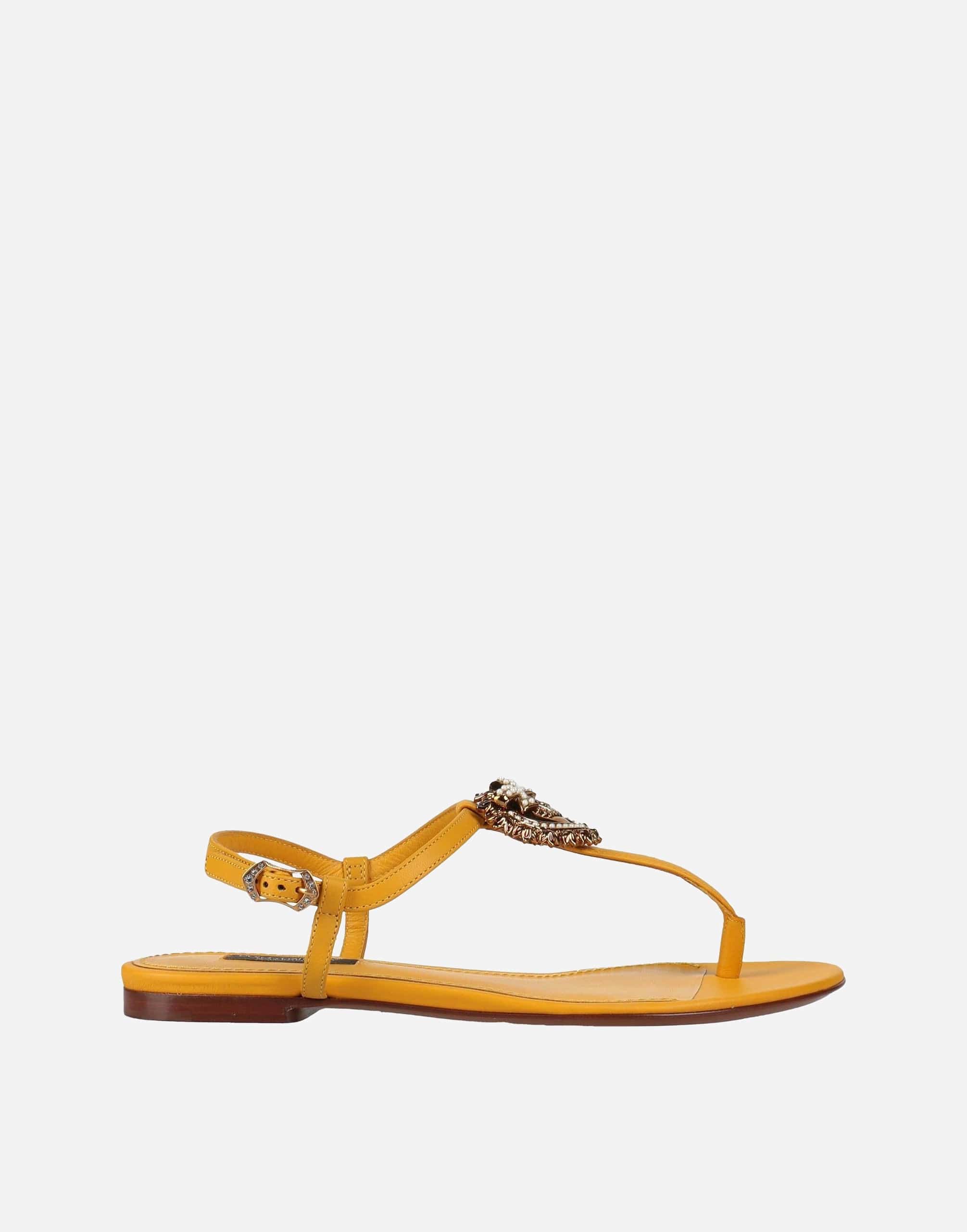 Dolce & Gabbana Nappa Leather Devotion Sandals