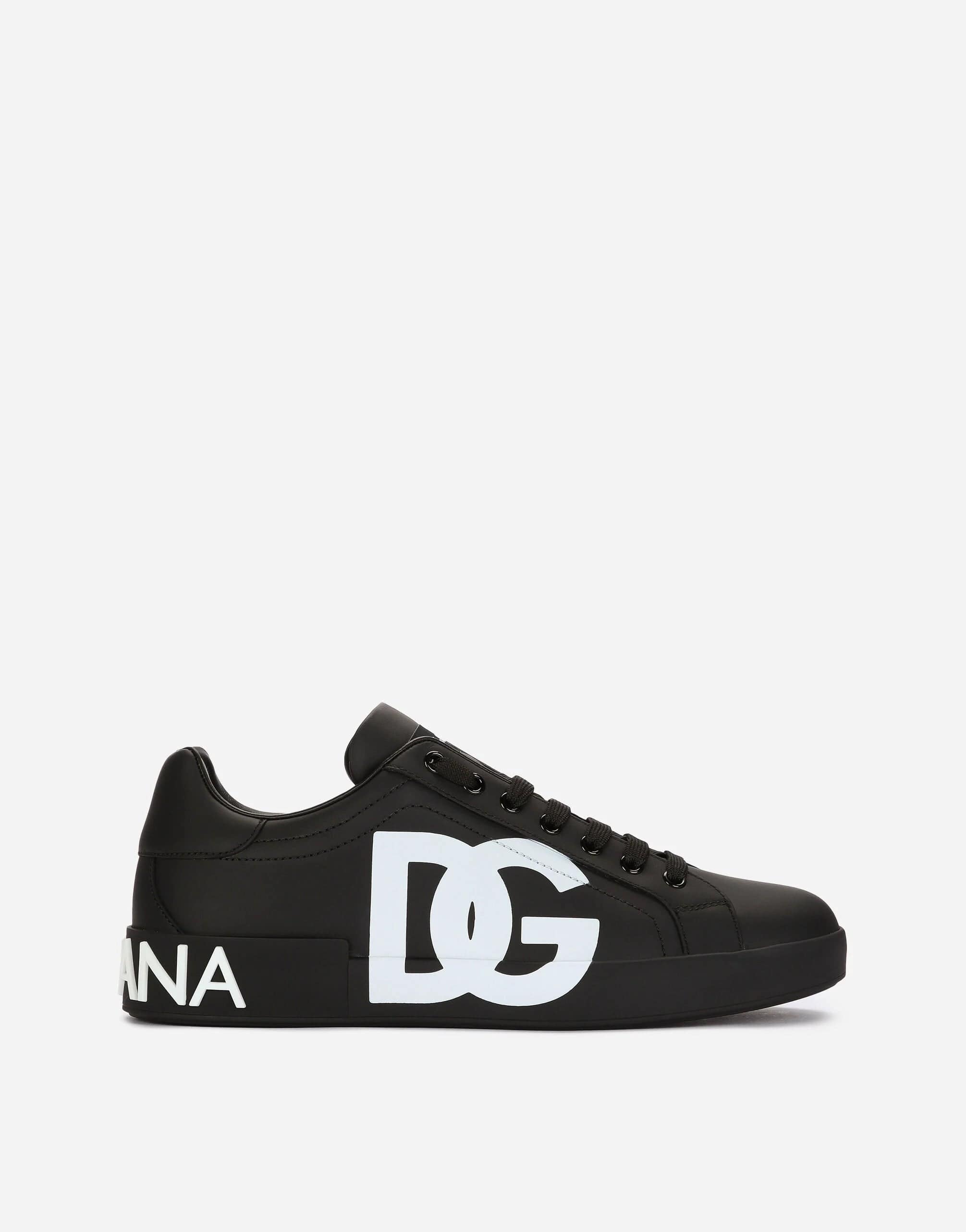 Dolce & Gabbana Nappa Portofino Sneakers With DG Logo