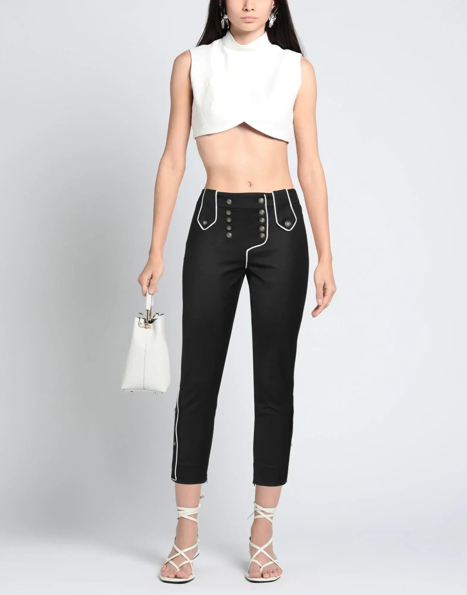 Dolce & Gabbana Nautical Button-Front Trousers With Contrast Trim