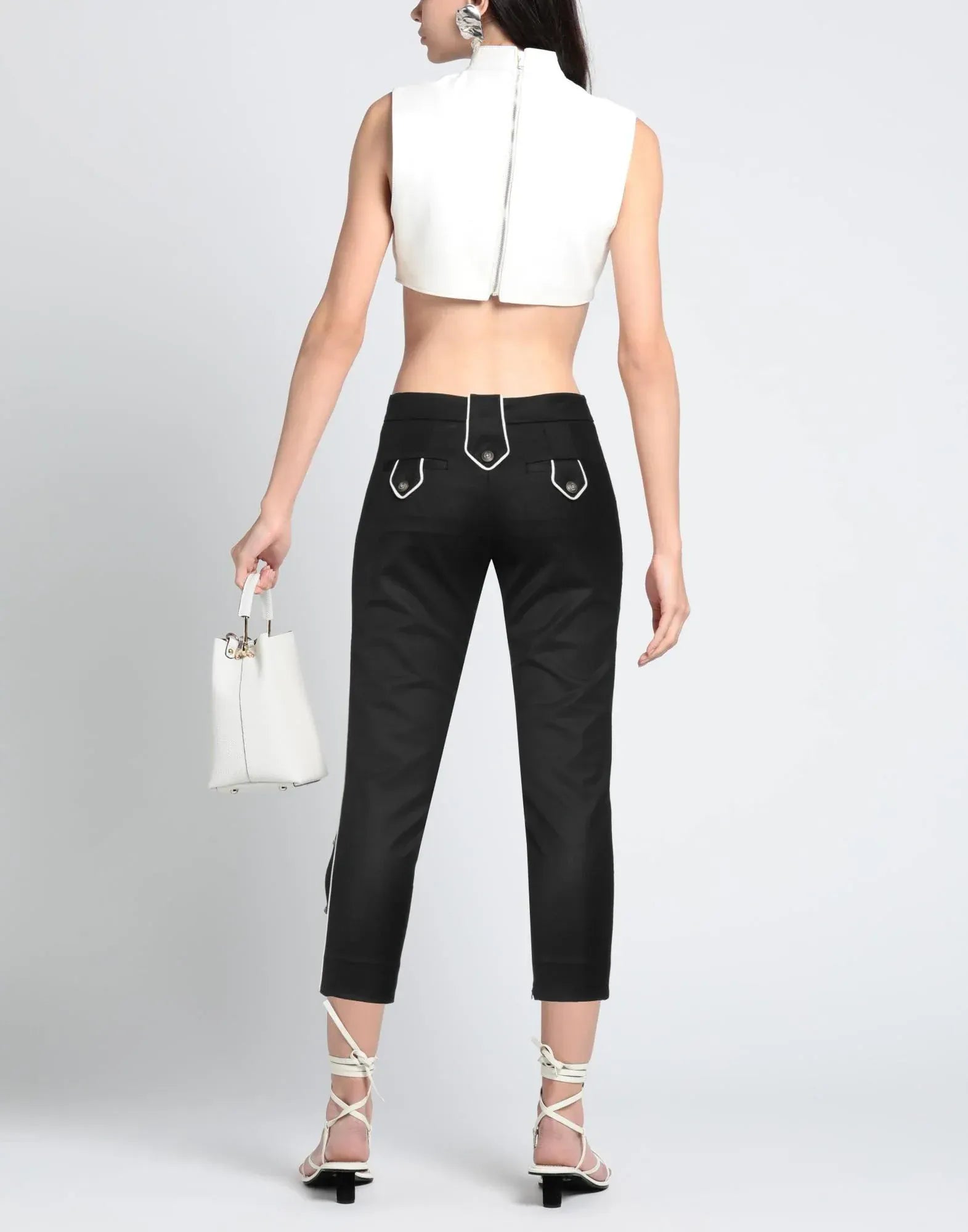 Dolce & Gabbana Nautical Button-Front Trousers With Contrast Trim