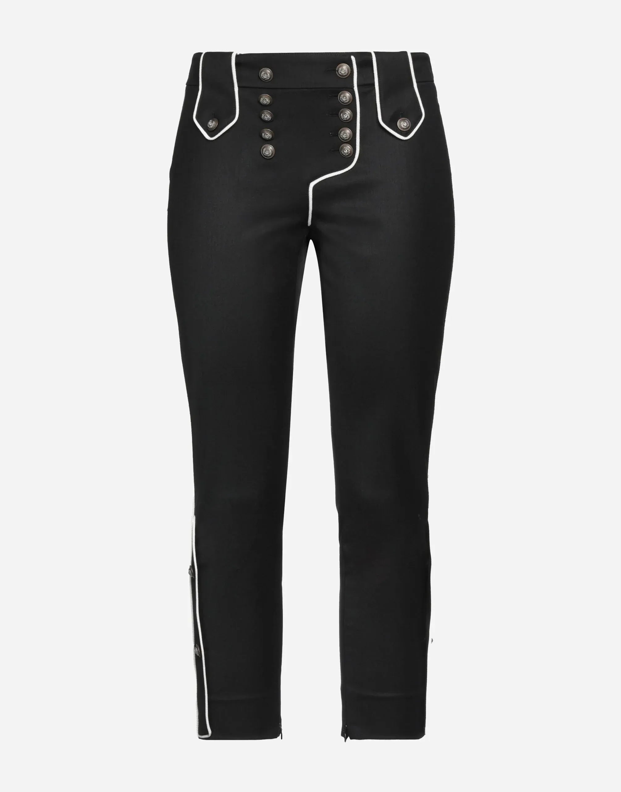 Dolce & Gabbana Nautical Button-Front Trousers With Contrast Trim