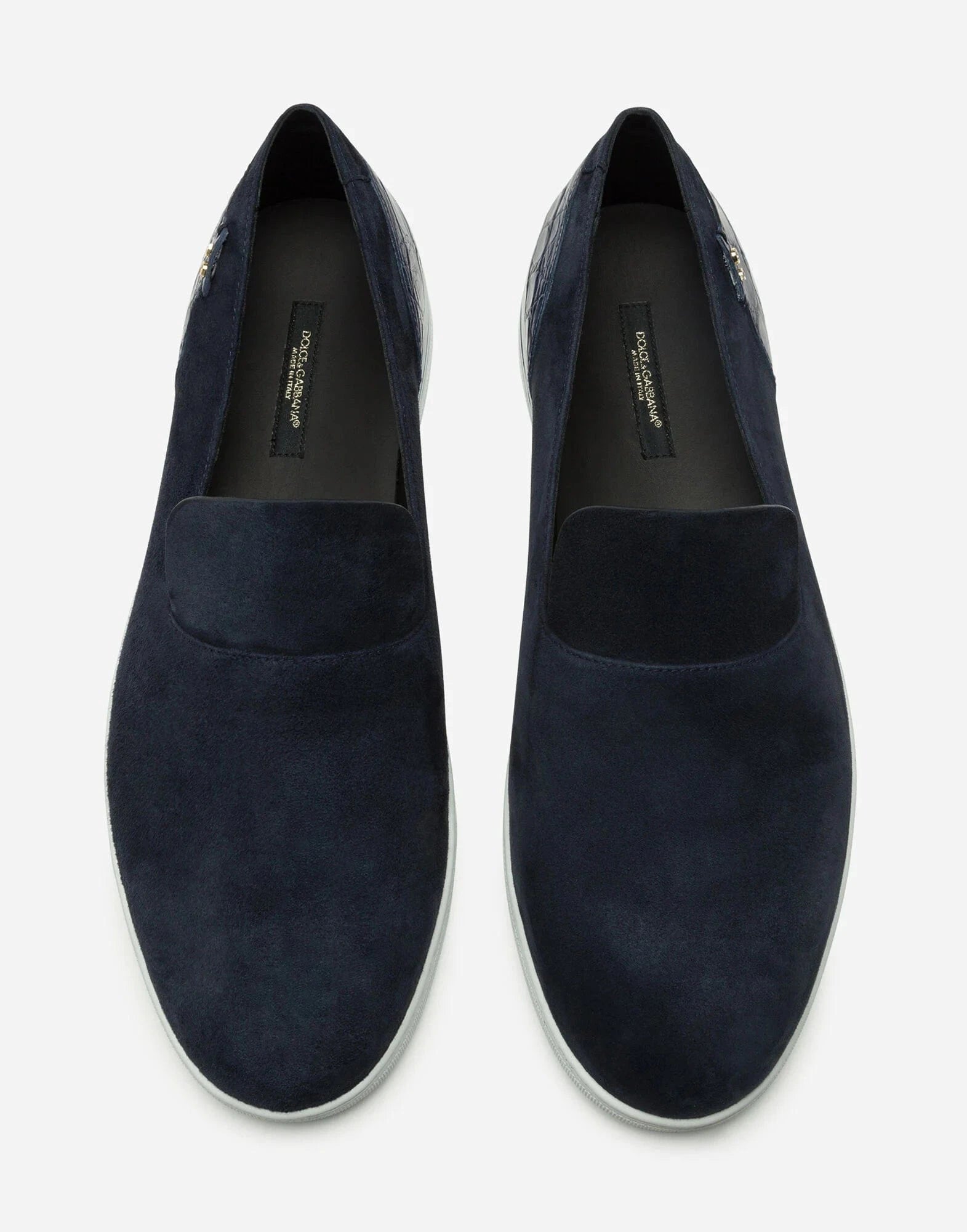Dolce & Gabbana Navy Saint Tropez Suede Slippers