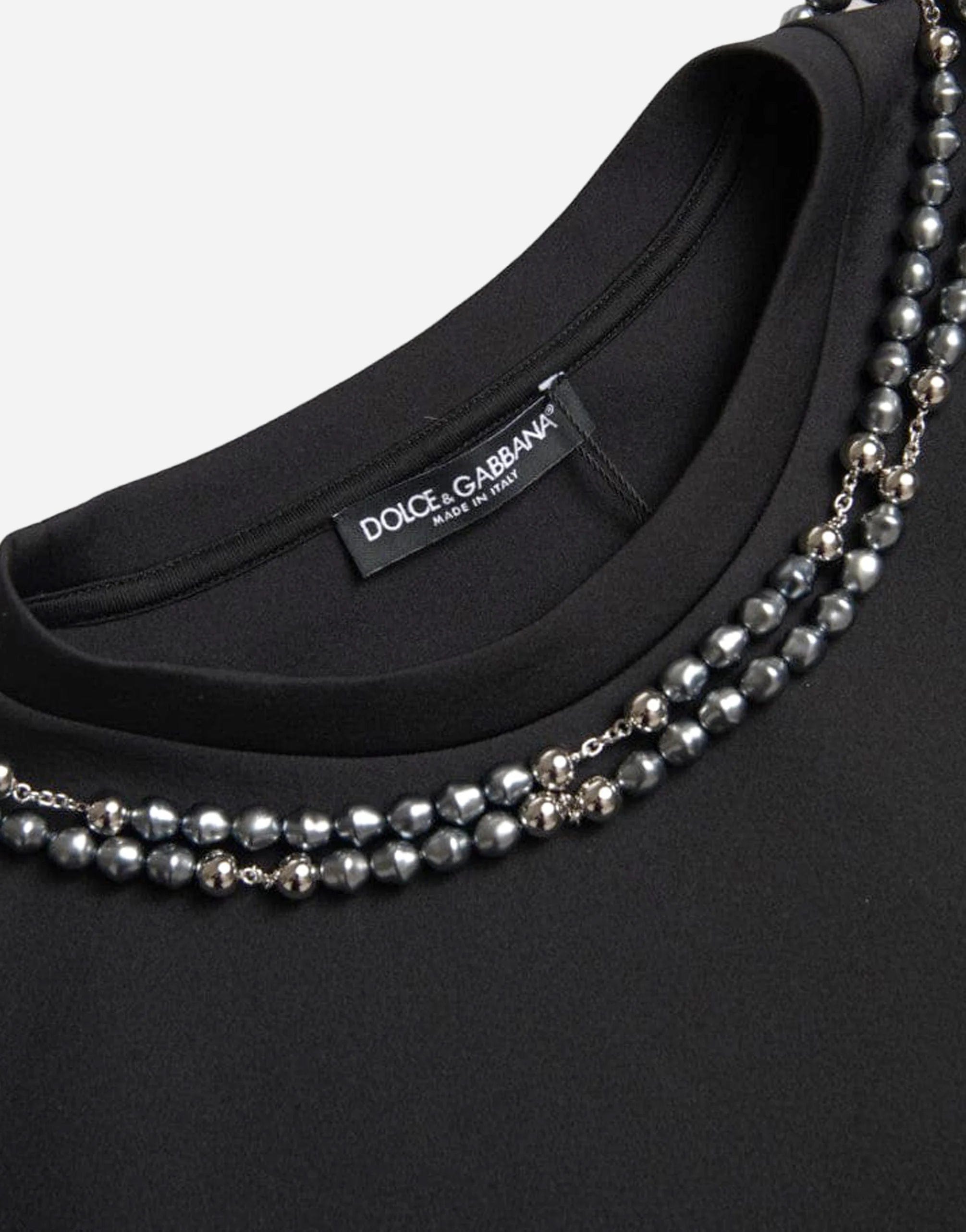 Dolce & Gabbana Necklace Embellished Oversized T-shirt