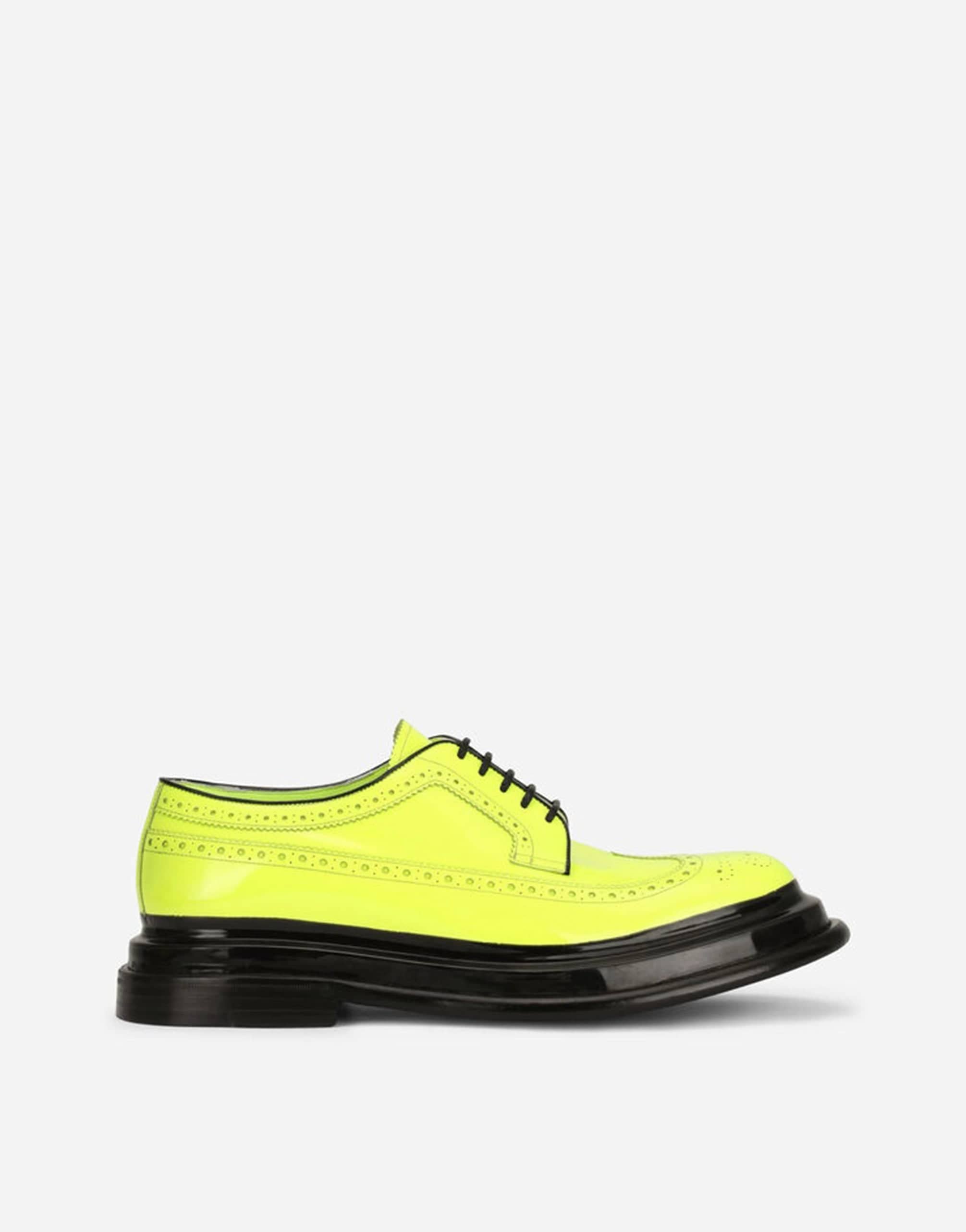 Dolce & Gabbana Neon Patent Leather Derby Shoes