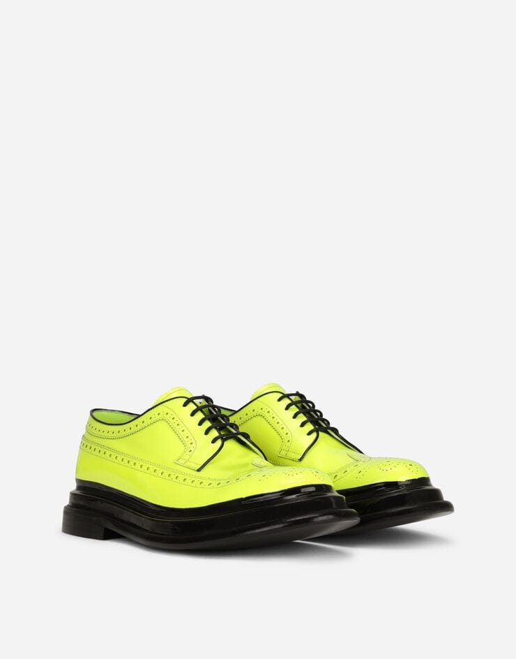 Dolce & Gabbana Neon Patent Leather Derby Shoes