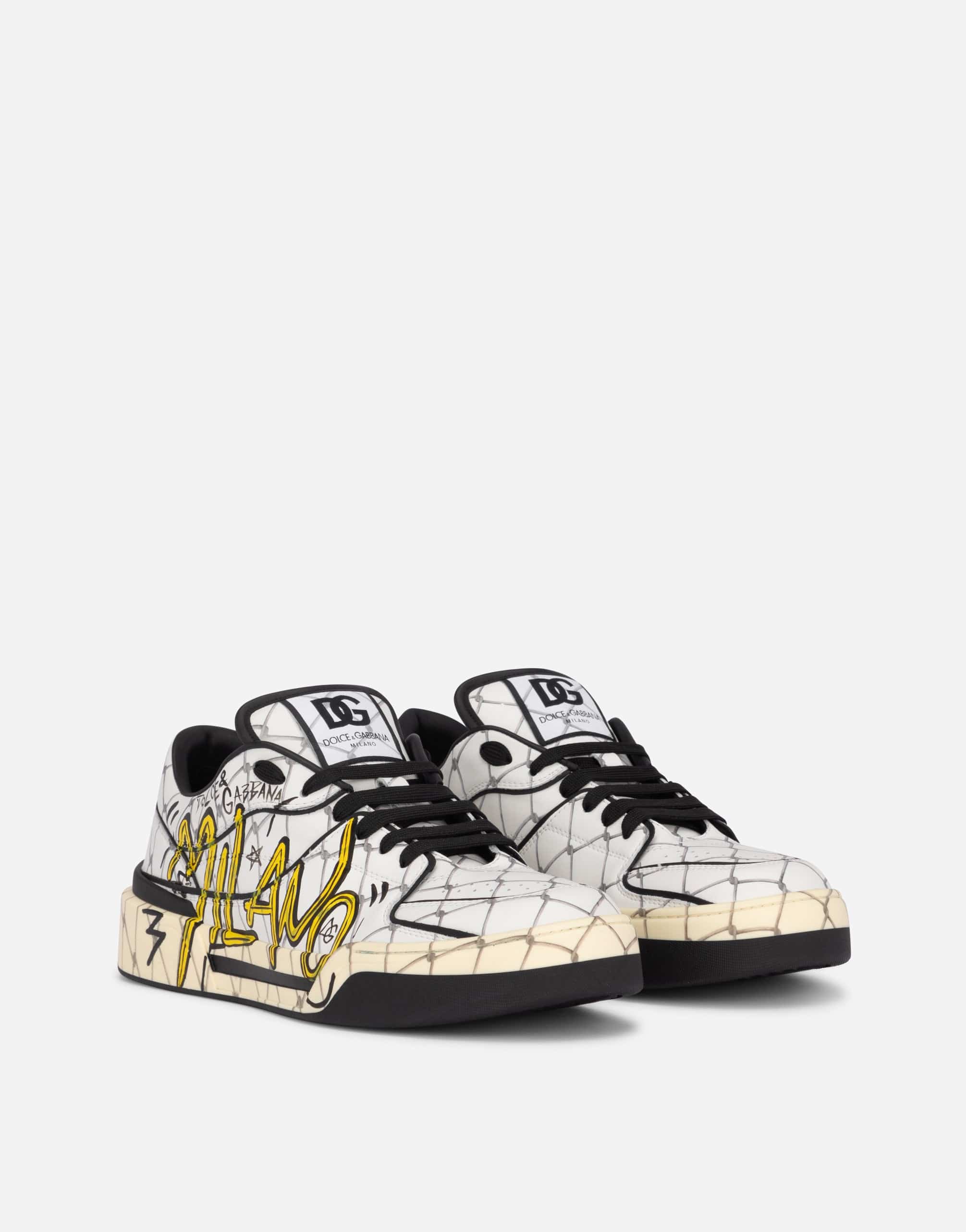 Dolce Gabbana New Roma Graffiti-Print Sneakers Sendegaro ZA