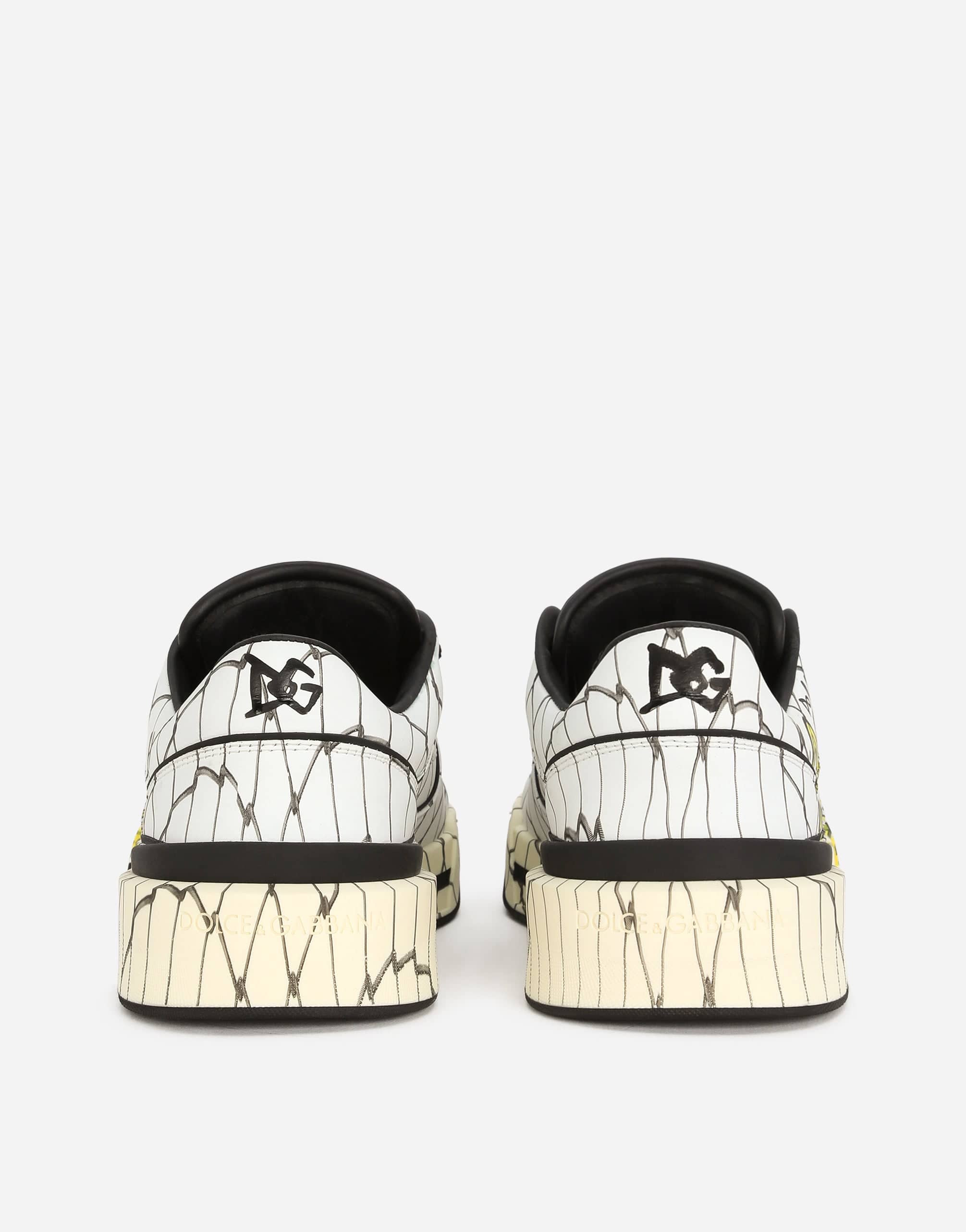 Dolce & Gabbana New Roma Graffiti-Print Sneakers
