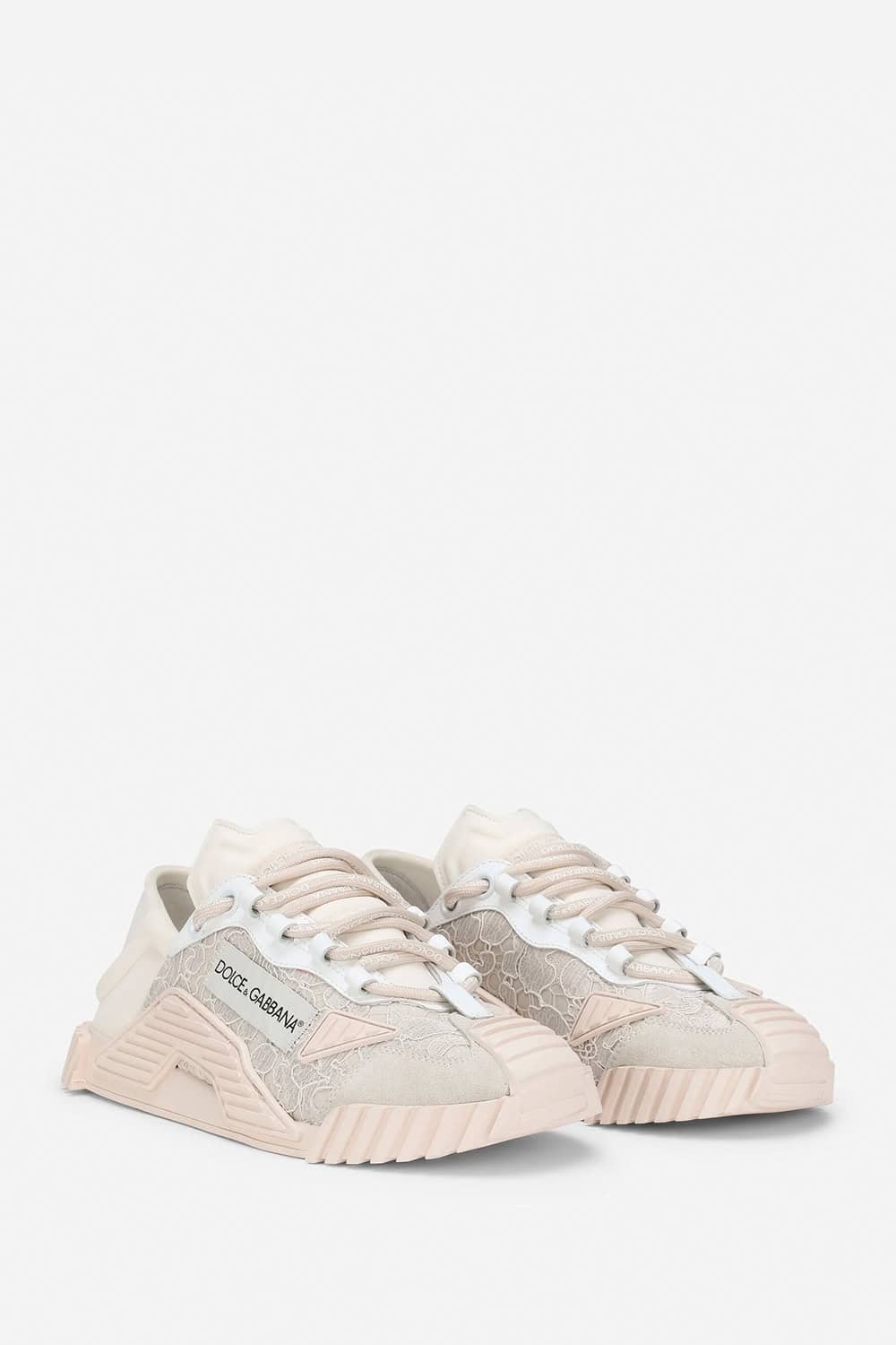 Dolce & Gabbana Dolce & Gabbana NS1 Lace Mixed Materials Sneakers