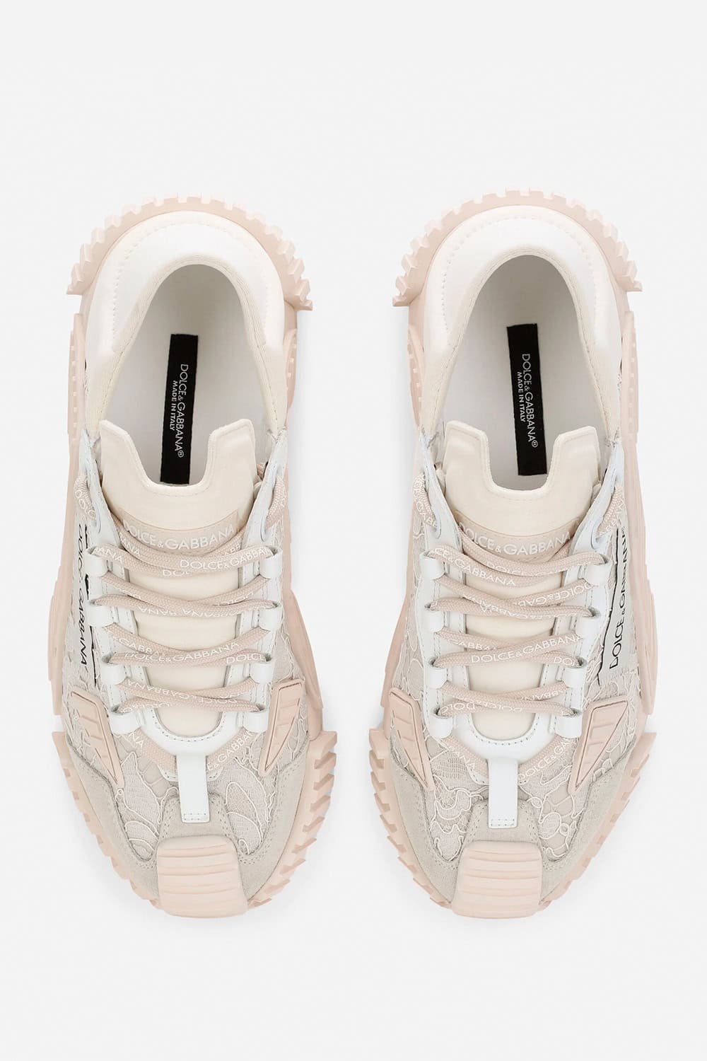 Dolce & Gabbana Dolce & Gabbana NS1 Lace Mixed Materials Sneakers