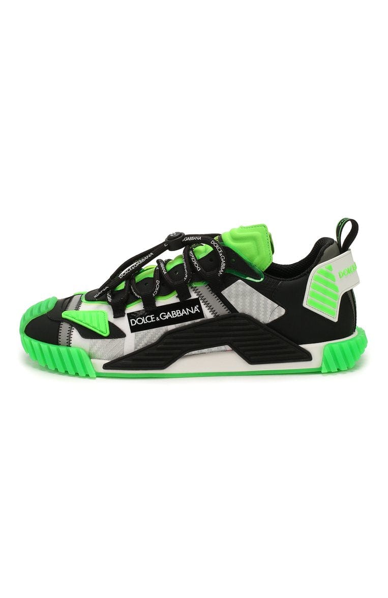 Dolce & Gabbana NS1 Mixed Materials Neon Sneakers