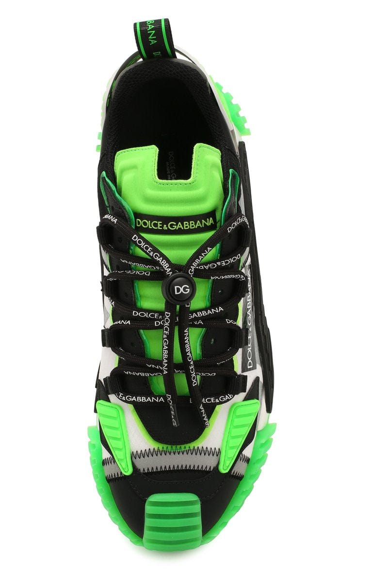 Dolce & Gabbana NS1 Mixed Materials Neon Sneakers