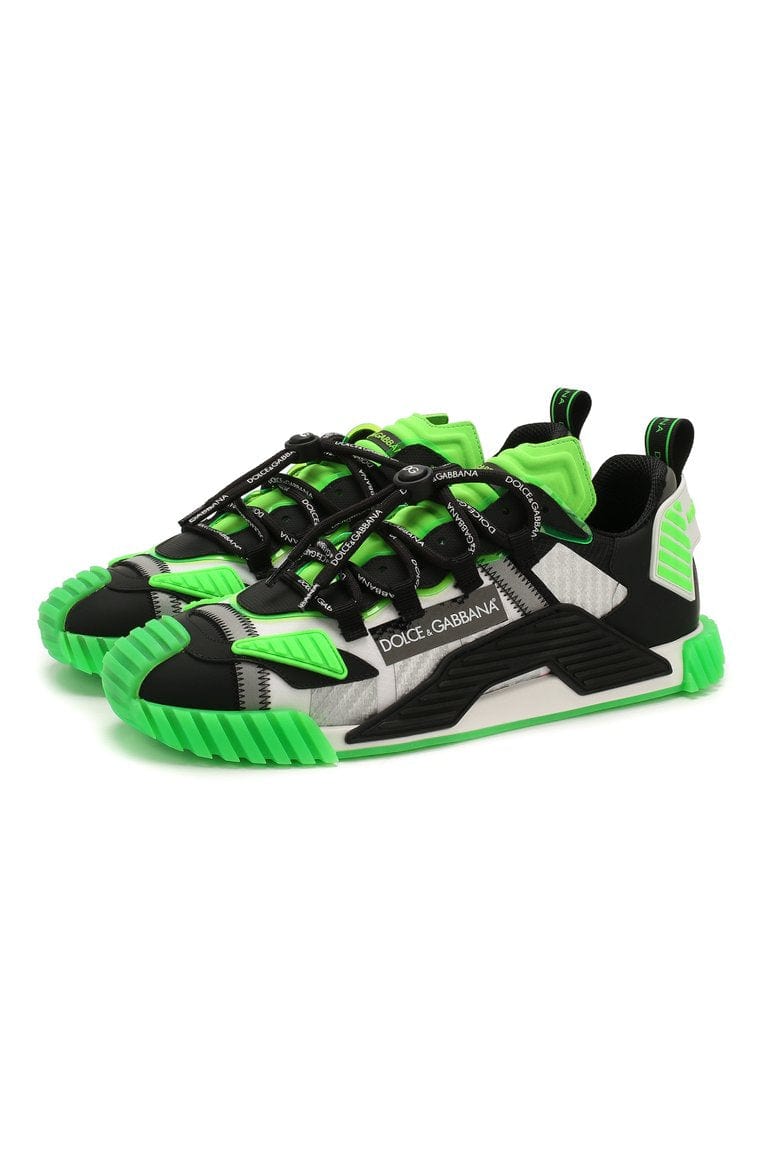 Dolce & Gabbana NS1 Mixed Materials Neon Sneakers