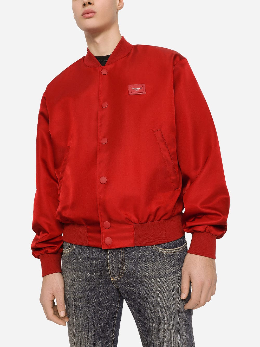 Dolce & Gabbana Nylon Jacket With Branded Plate