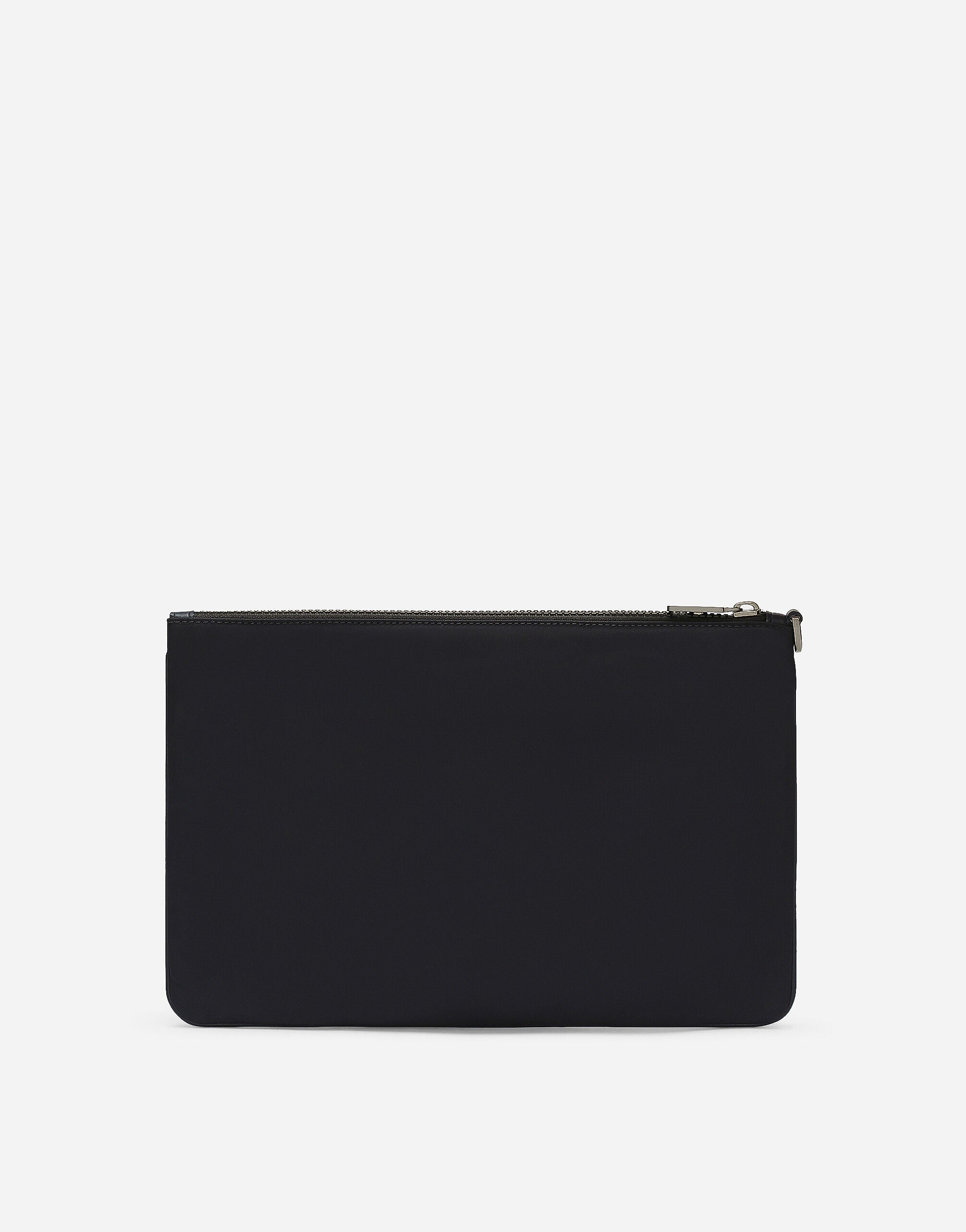 Dolce & Gabbana Nylon Logo Clutch In Blue