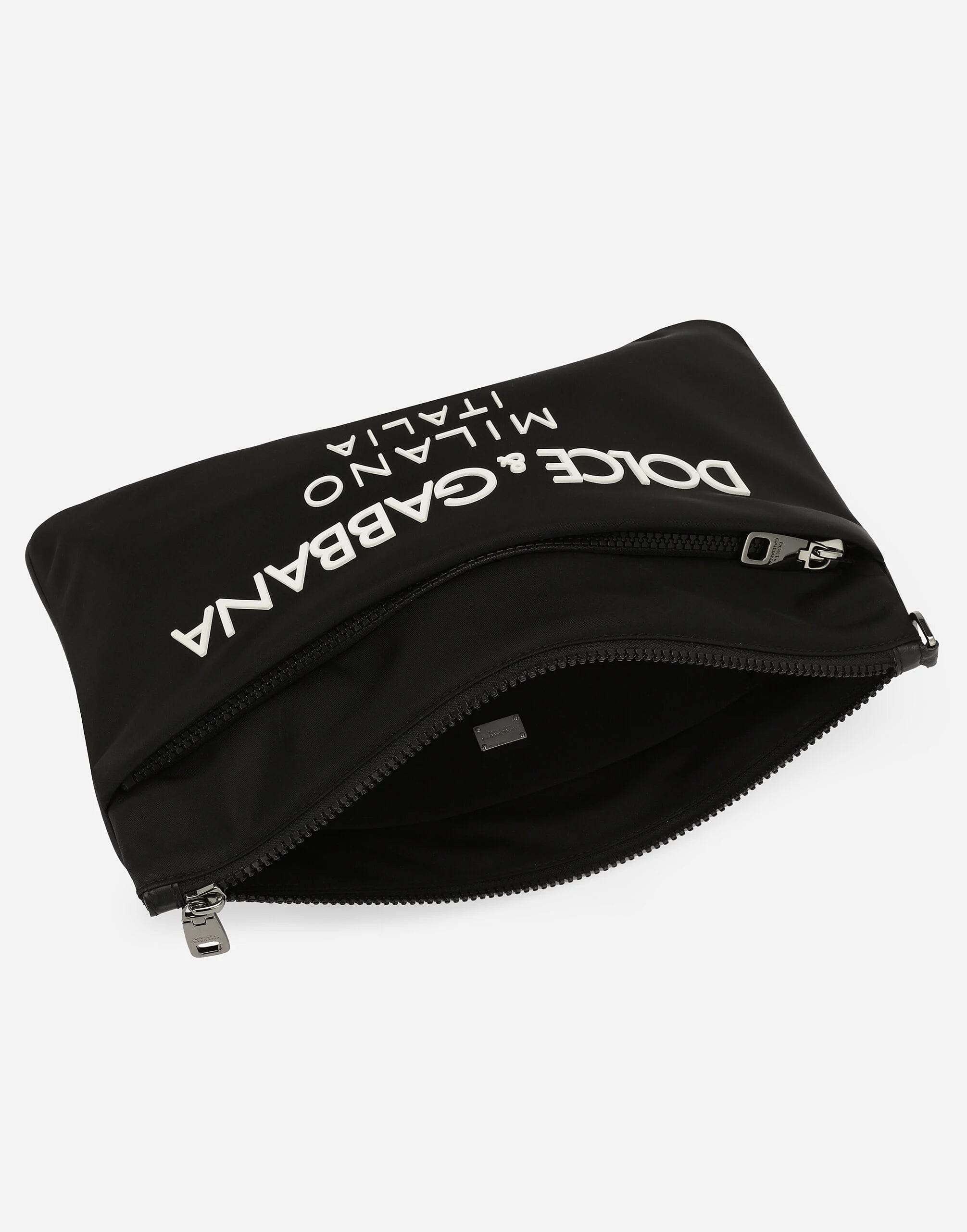 Dolce & Gabbana Nylon Pouch With Rubberized Logo