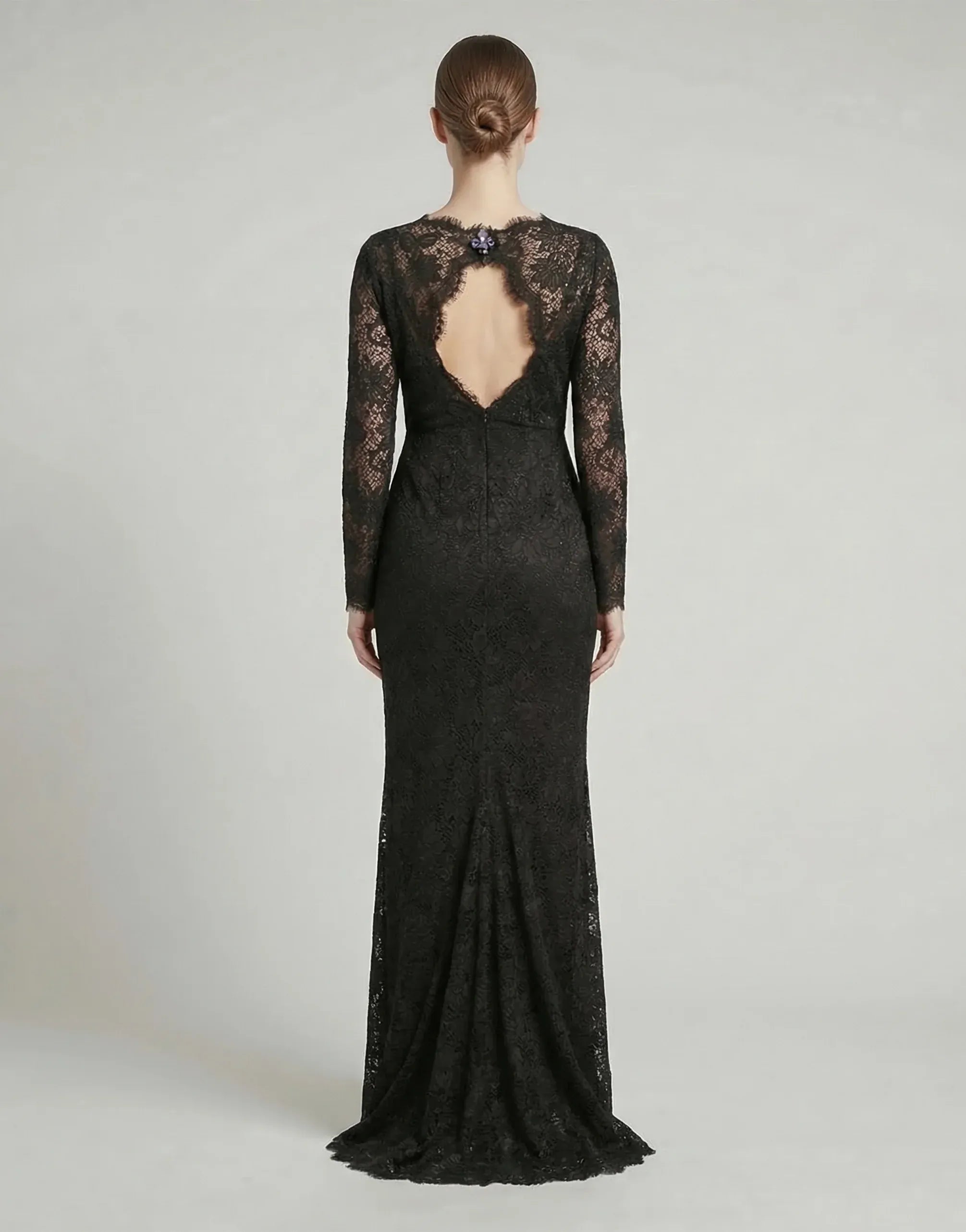 Dolce & Gabbana Open Back Lace Maxi Dress