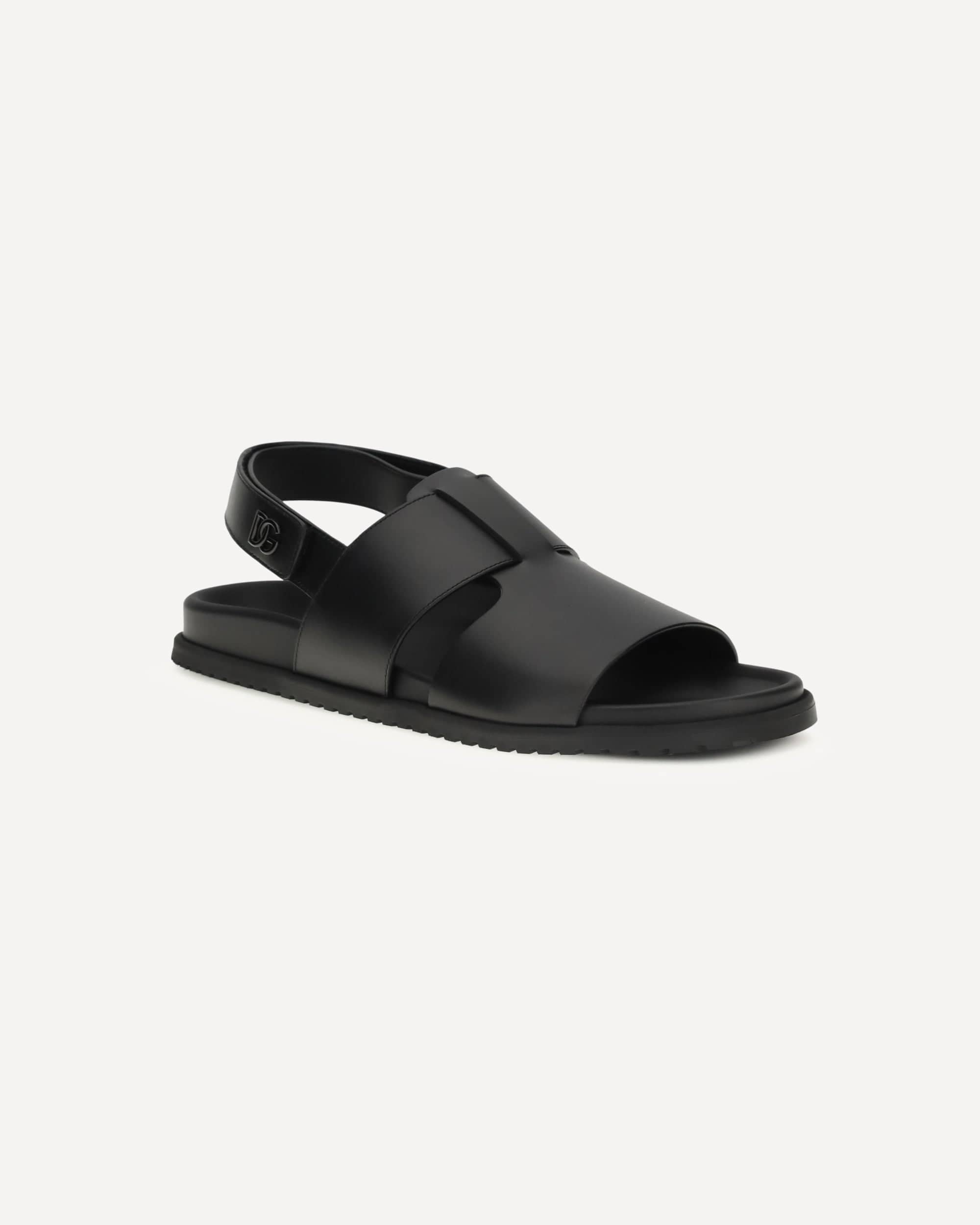 Open-Toe Leather Sandals - alternate view