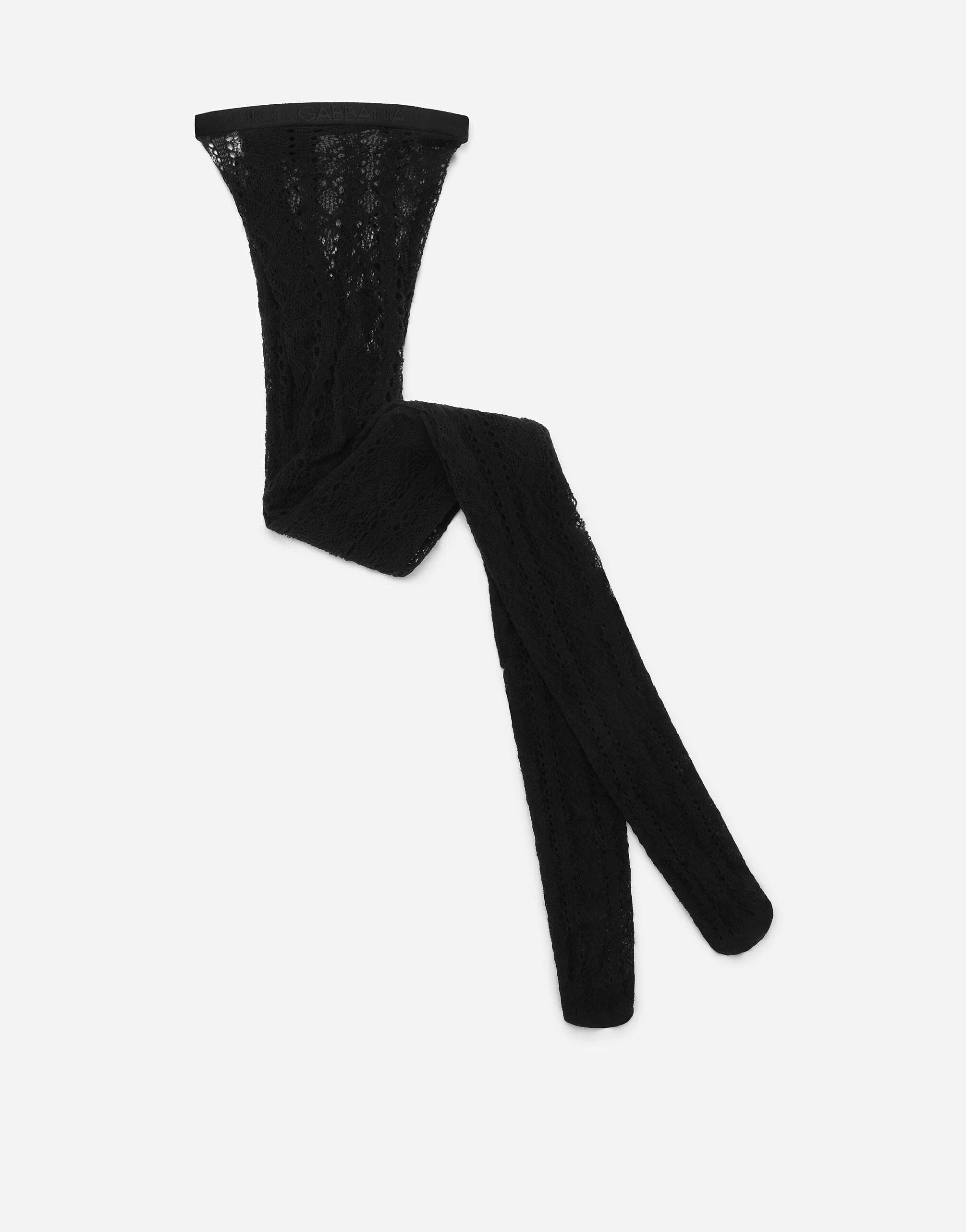 Dolce & Gabbana Openwork Cotton Tights