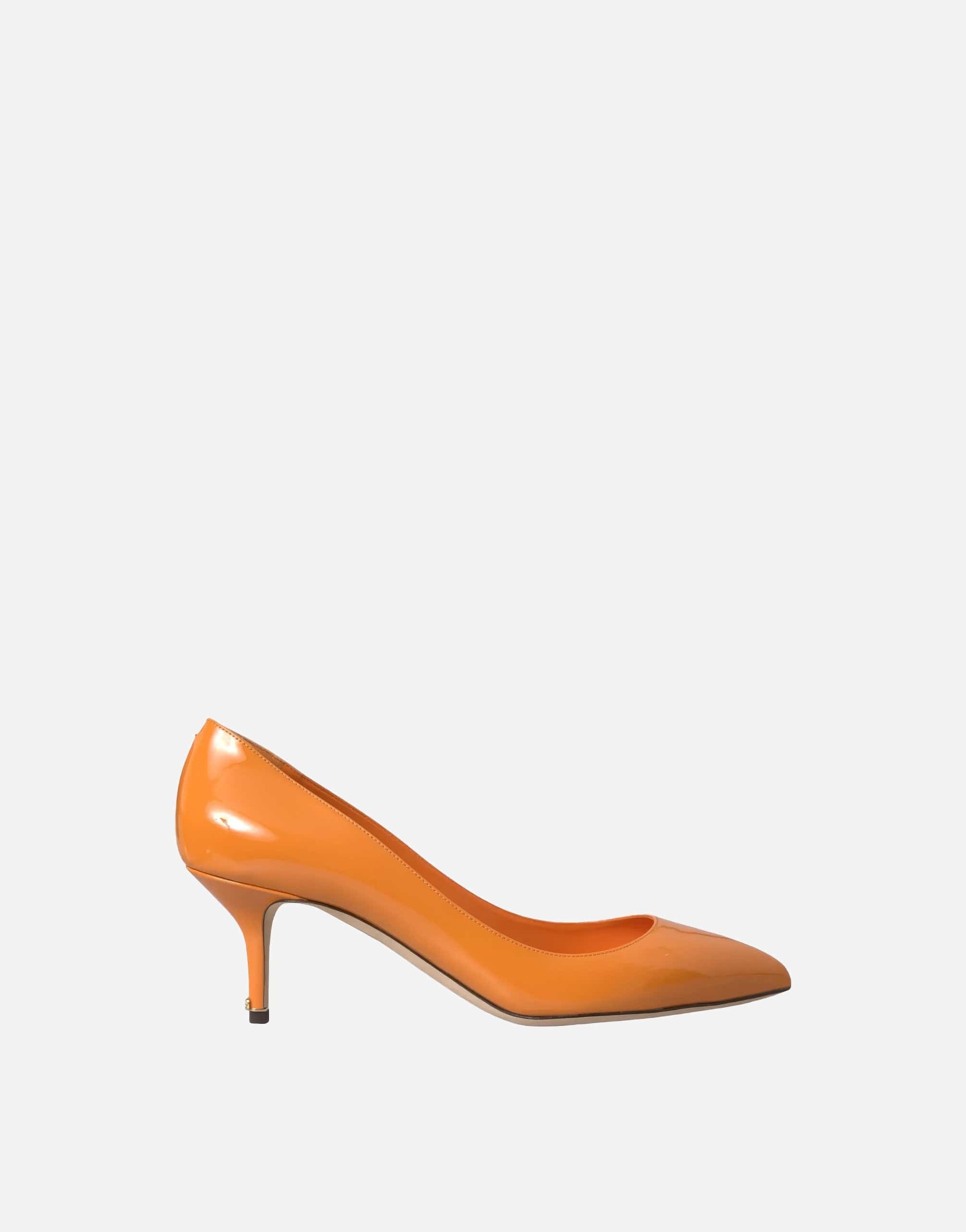 Dolce & Gabbana Orange Patent Leather Pumps