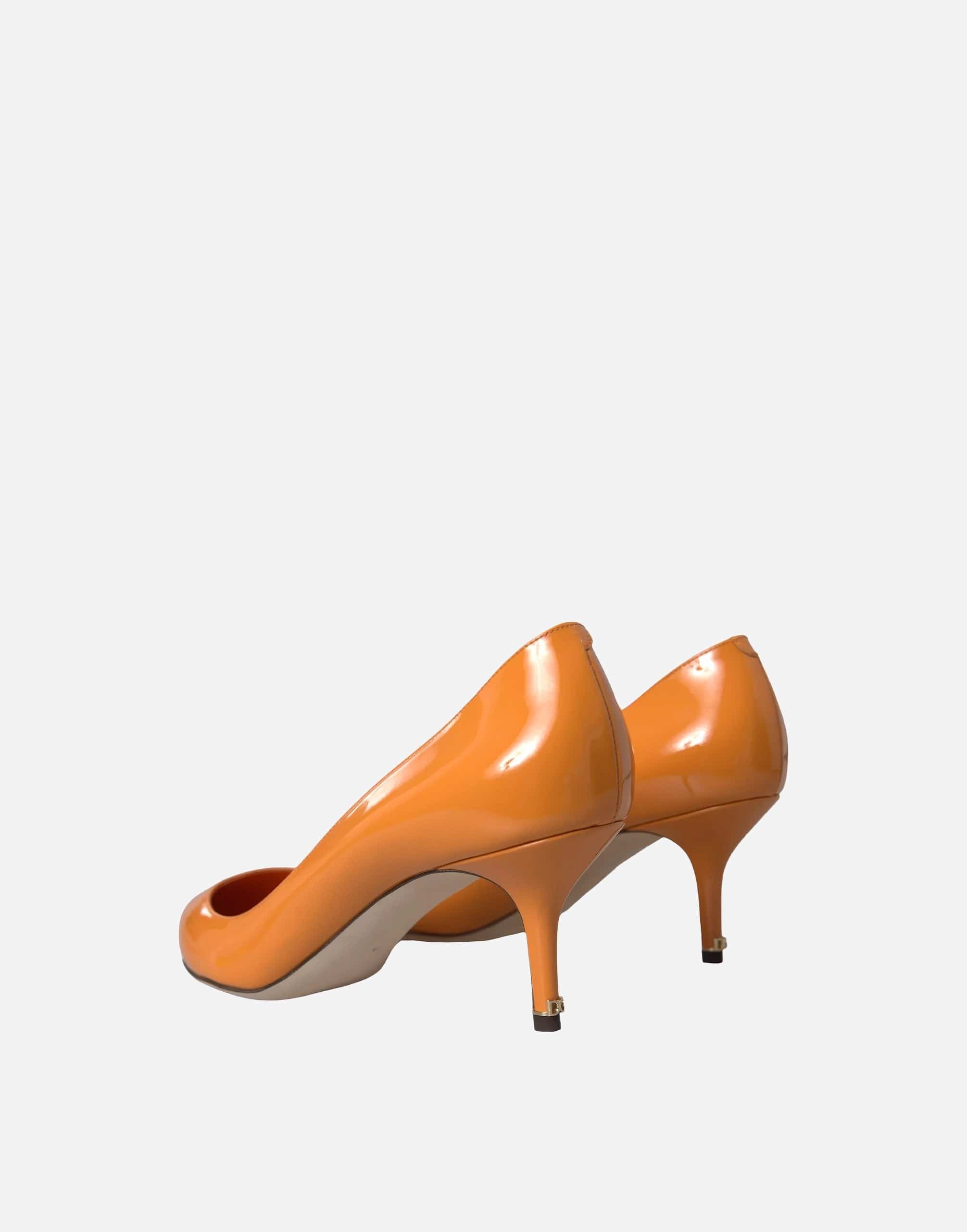 Dolce & Gabbana Orange Patent Leather Pumps