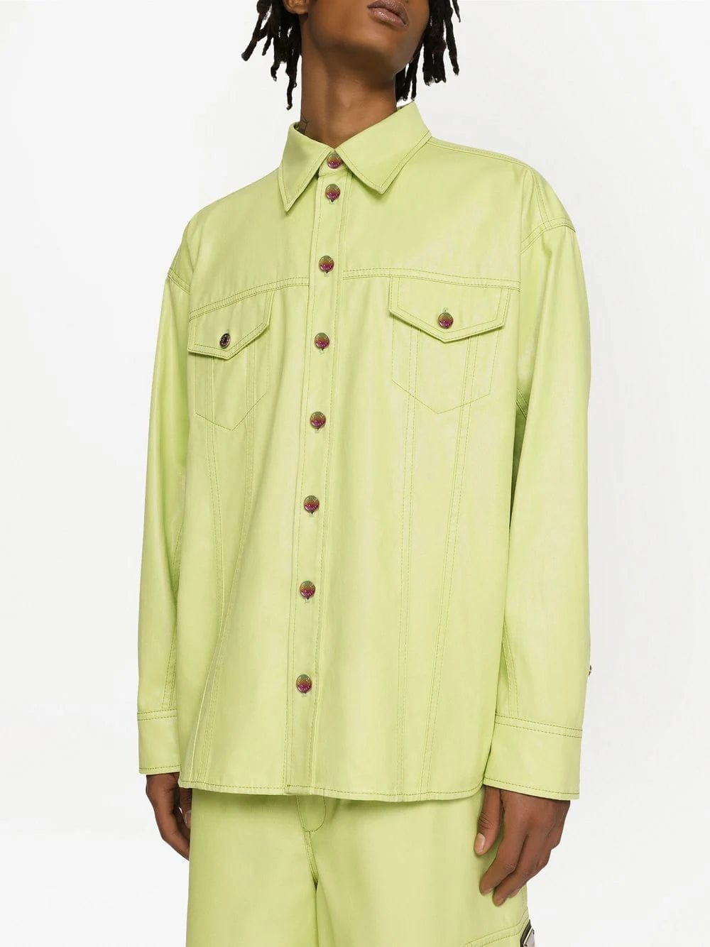 Dolce & Gabbana Oversize Coated Cotton Shirt