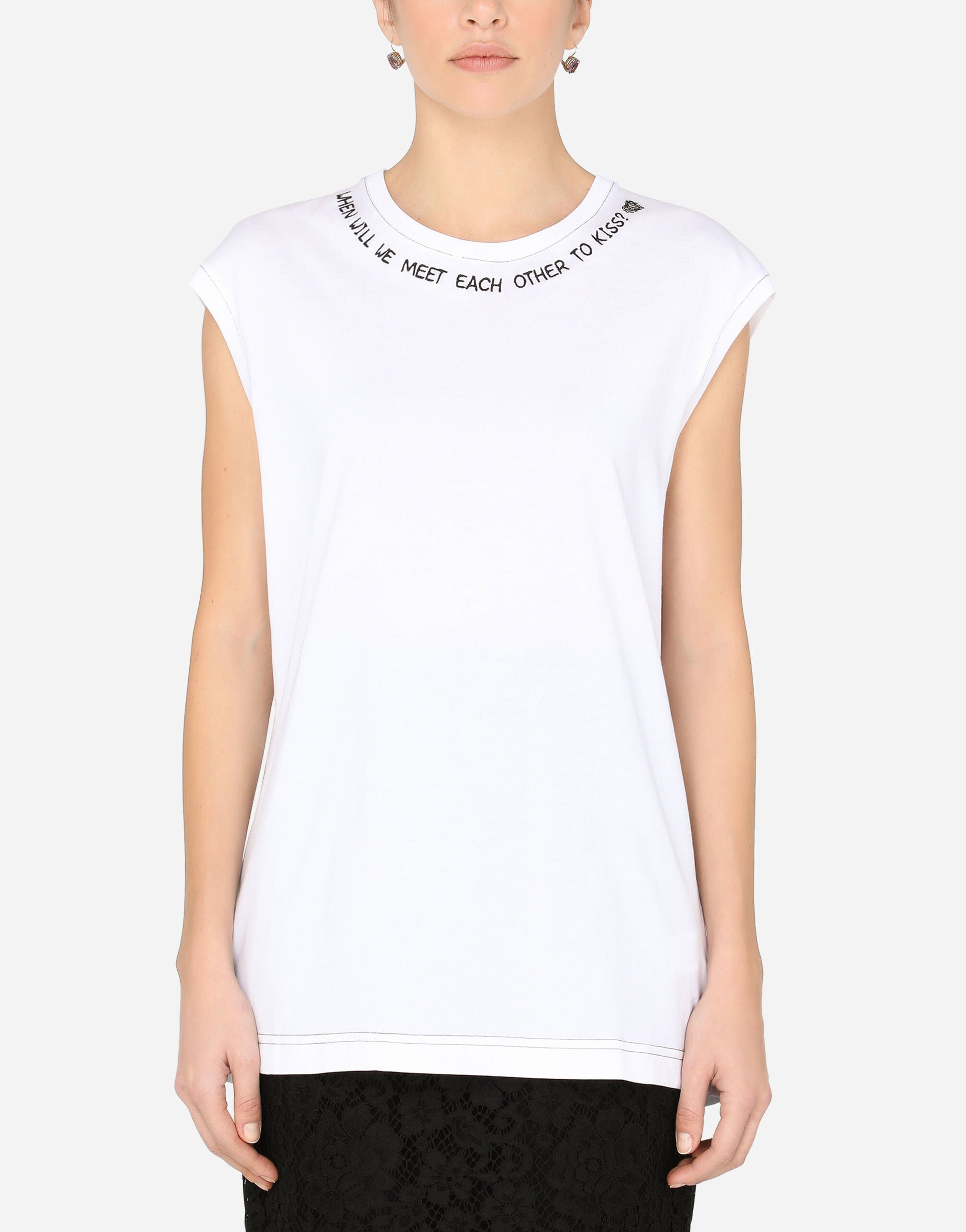 Dolce & Gabbana Oversize Jersey Tank Top