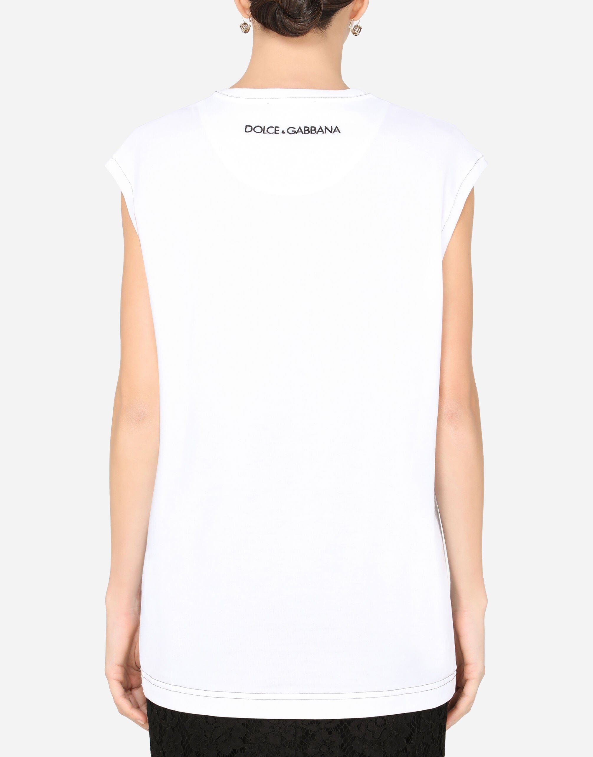 Dolce & Gabbana Oversized Jersey Tanktop | Sendegaro NL
