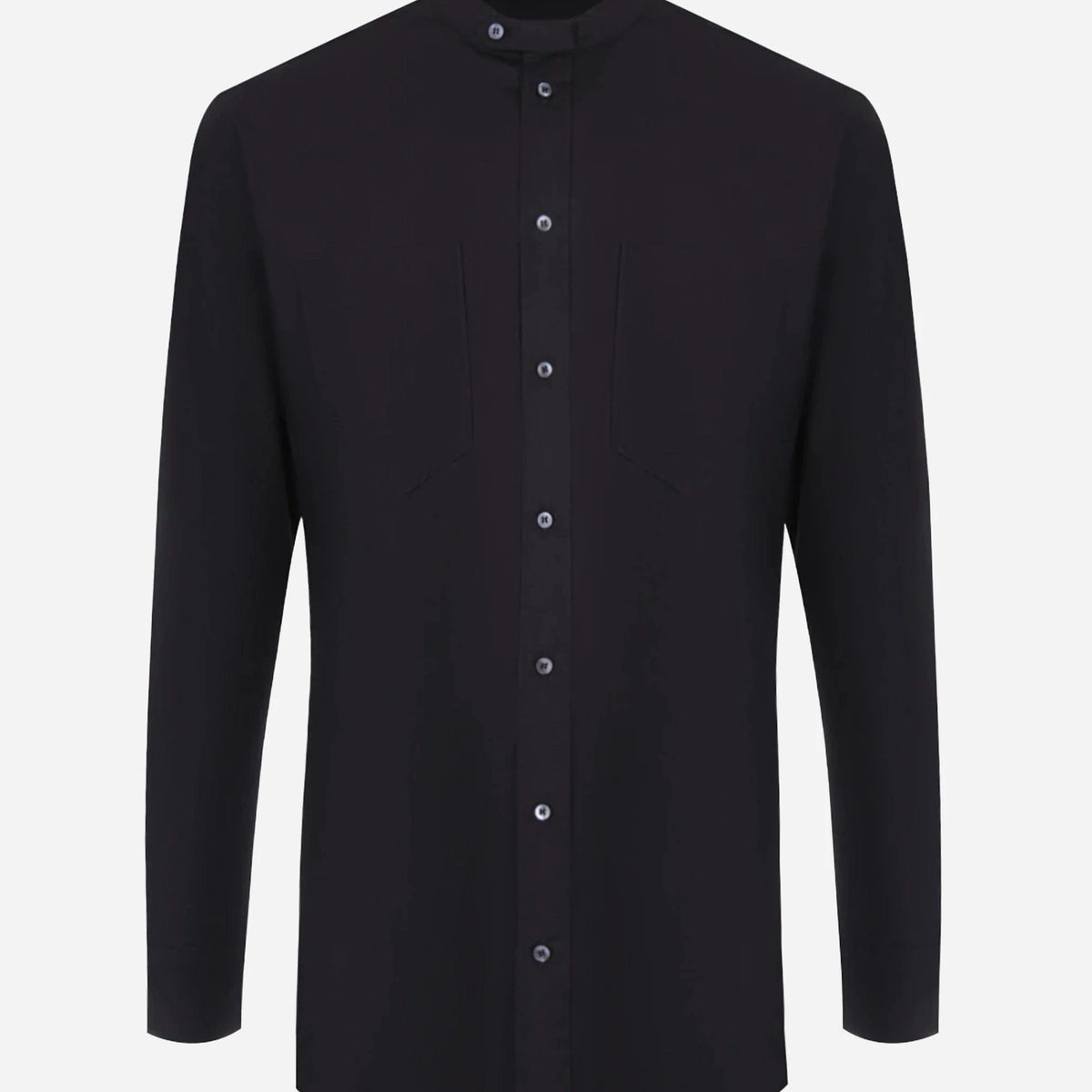 DOLCE&GABBANA Slim Fit 比翼デザインシャツ ブラック 40 dolce-gabbana-oversize-