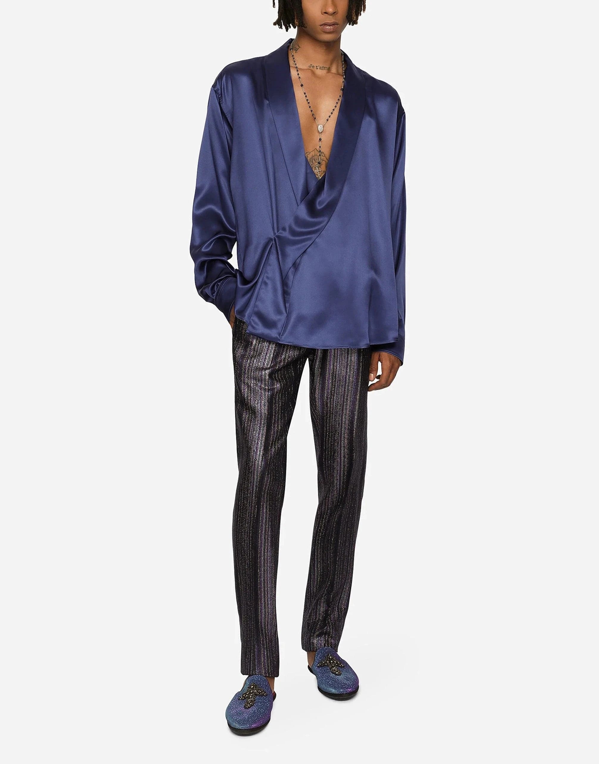 Dolce & Gabbana Oversize Silk Satin Shirt