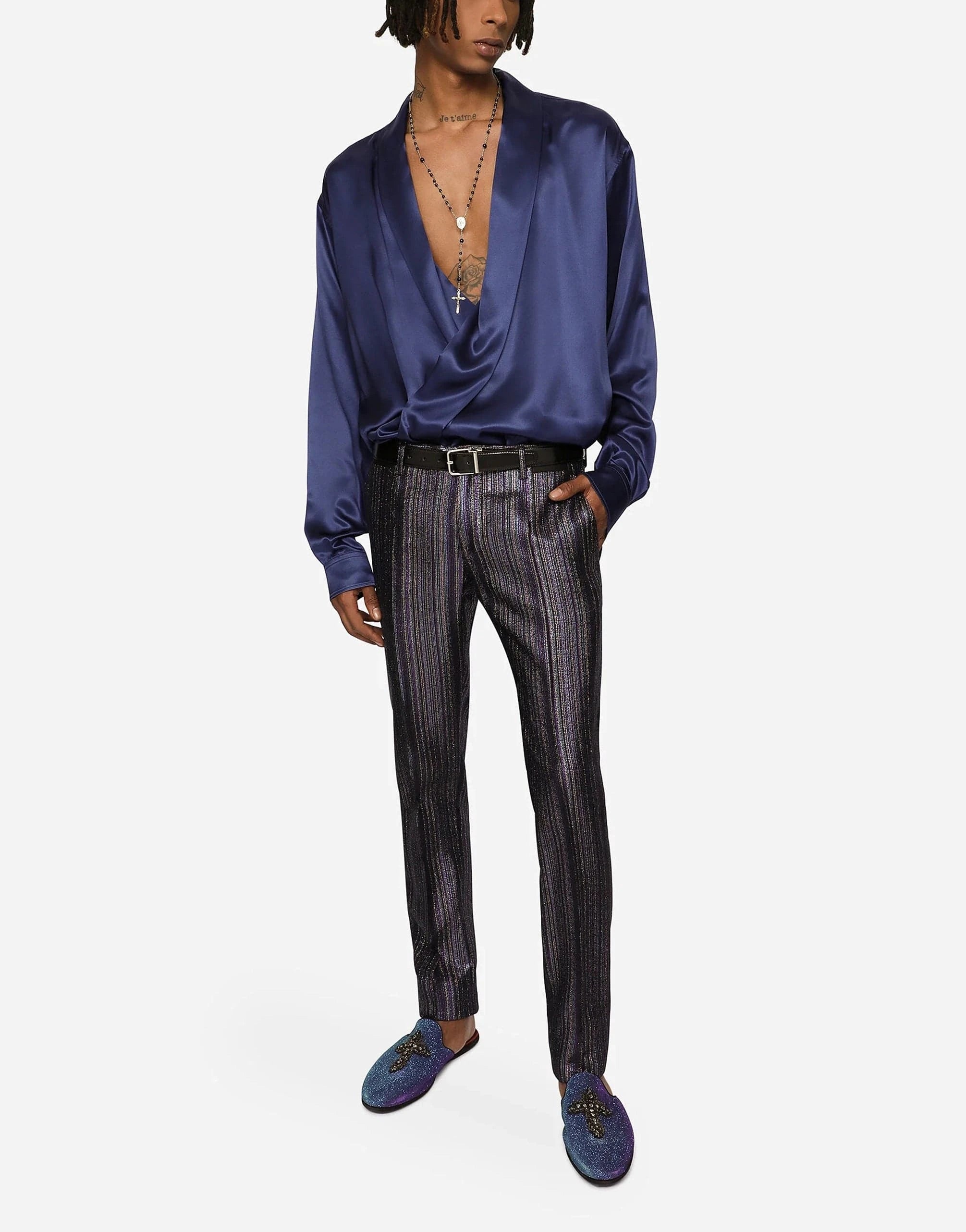 Dolce & Gabbana Oversize Silk Satin Shirt