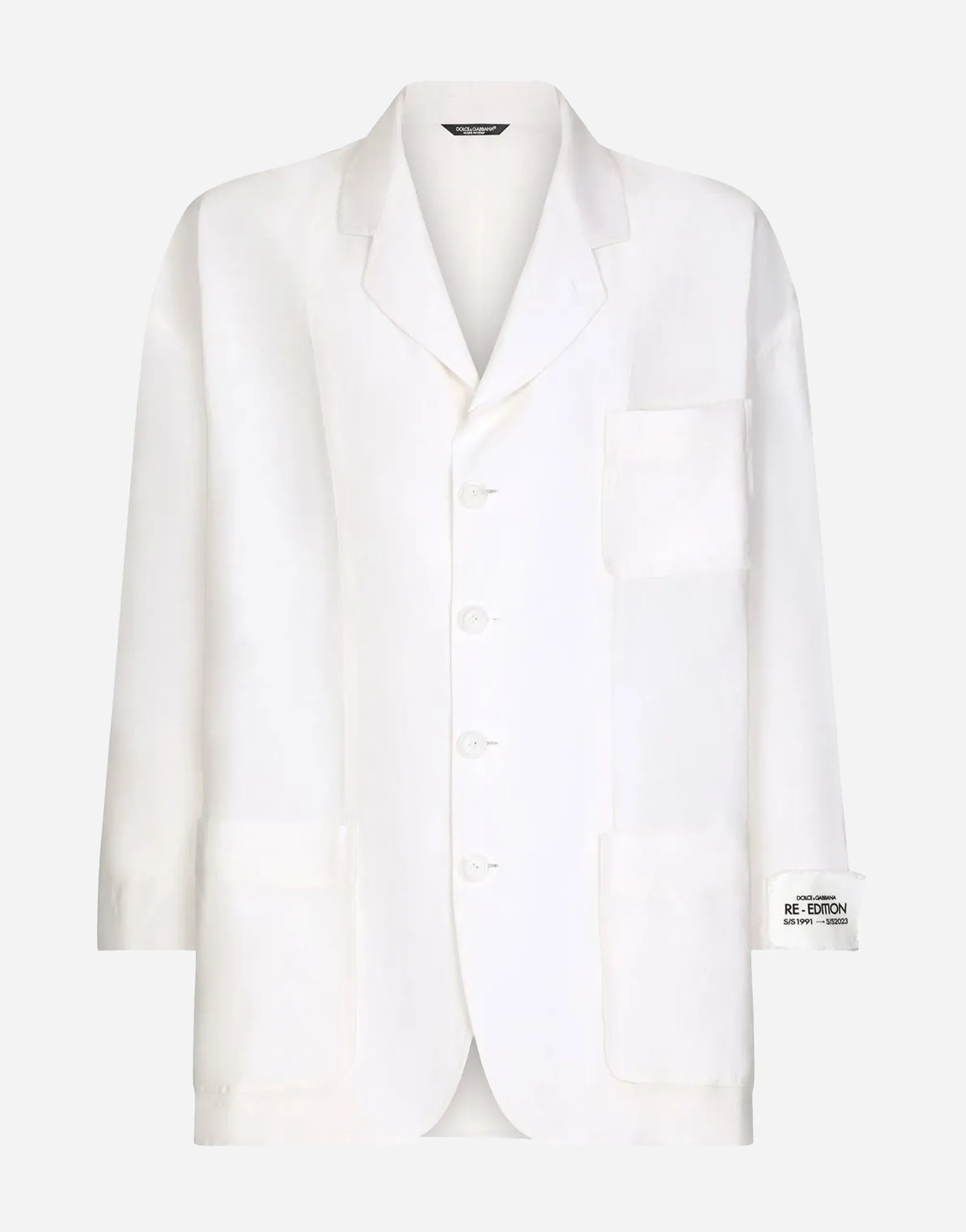 Dolce & Gabbana Dolce & Gabbana Oversize Single-Breasted Linen And Silk Blazer
