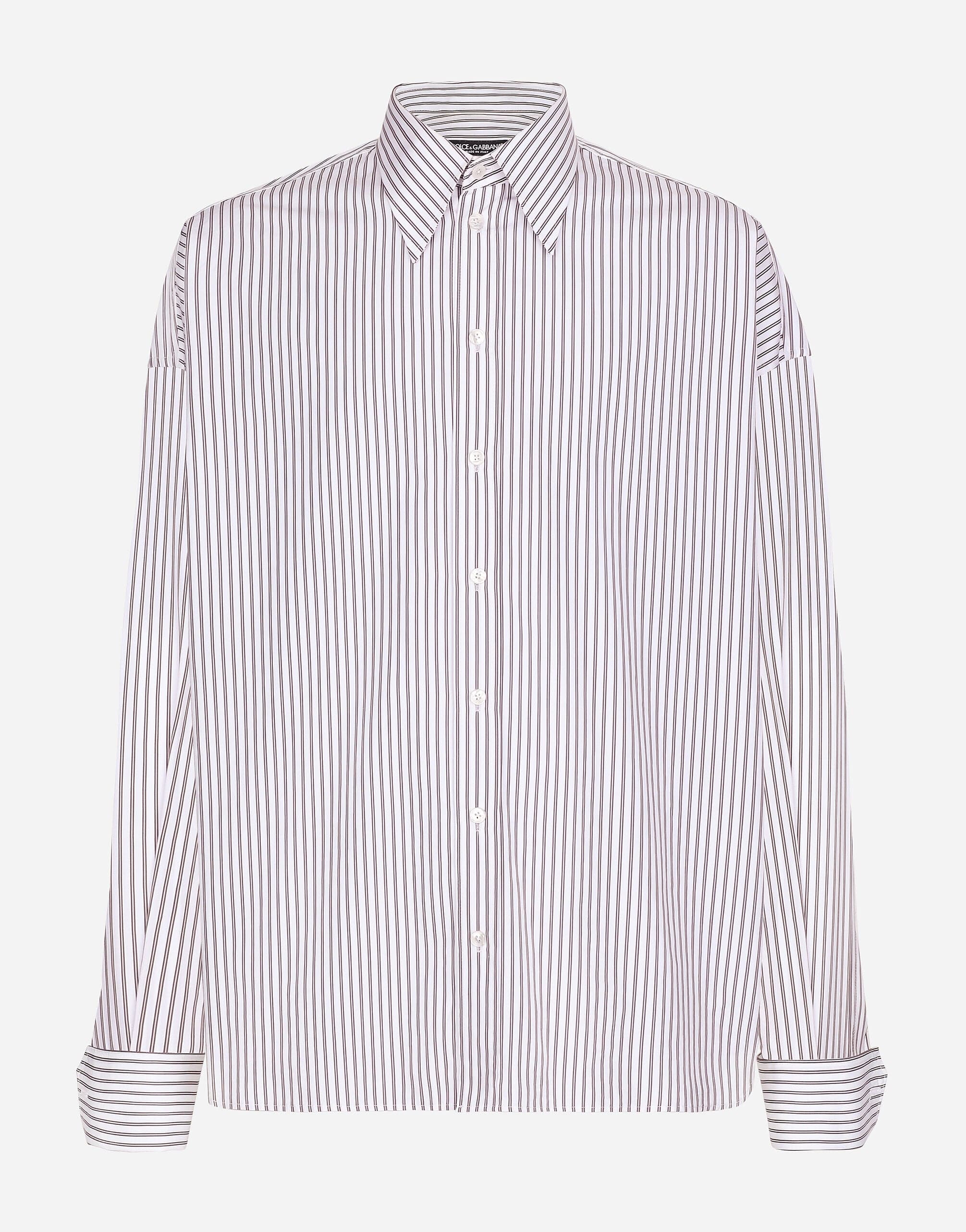 Dolce & Gabbana Oversized Striped Cotton-Poplin Shirt